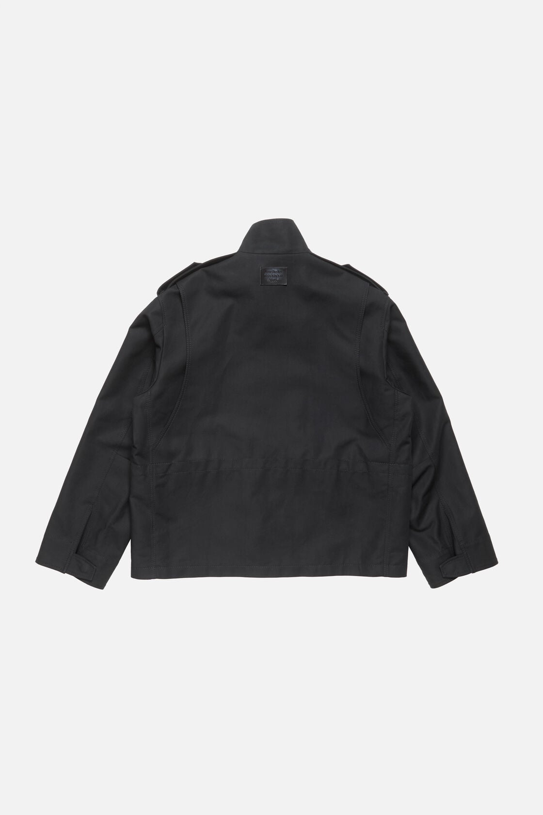 Cotton satin blouson jacket, Black, 2000x