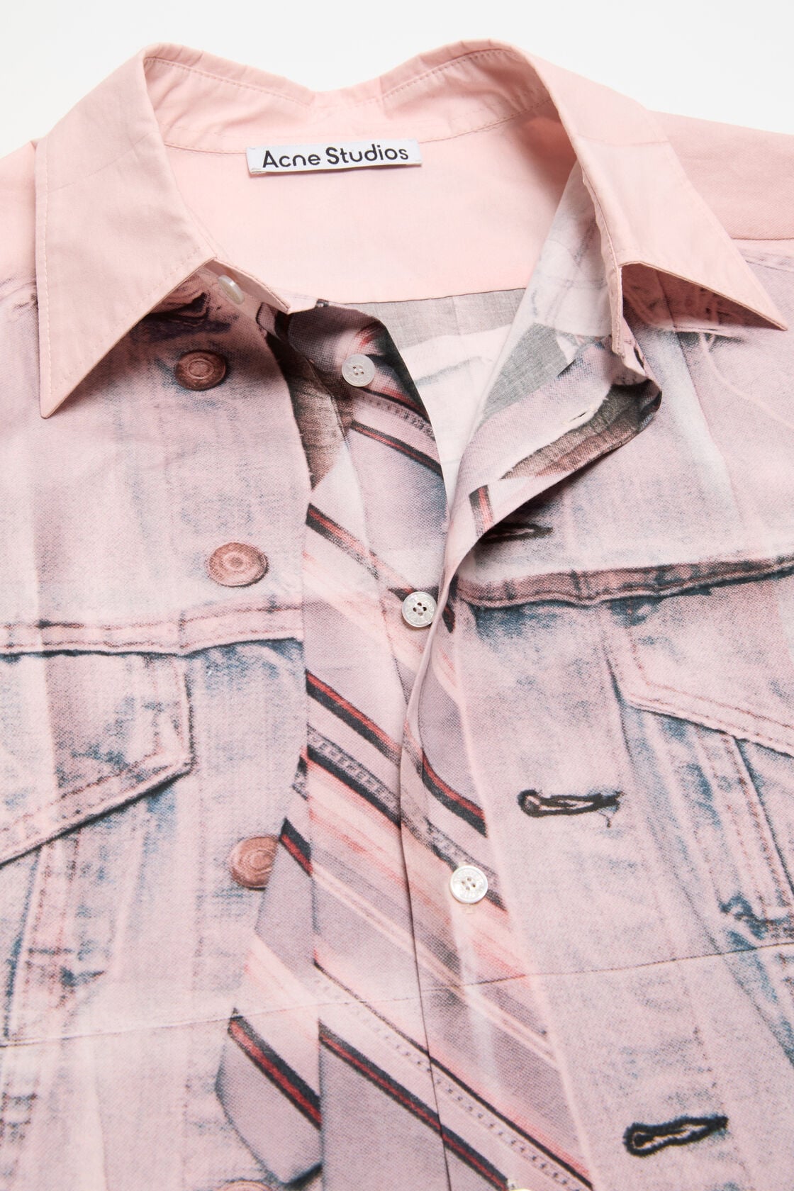 Printed button-up shirt, Pink, 2000x
