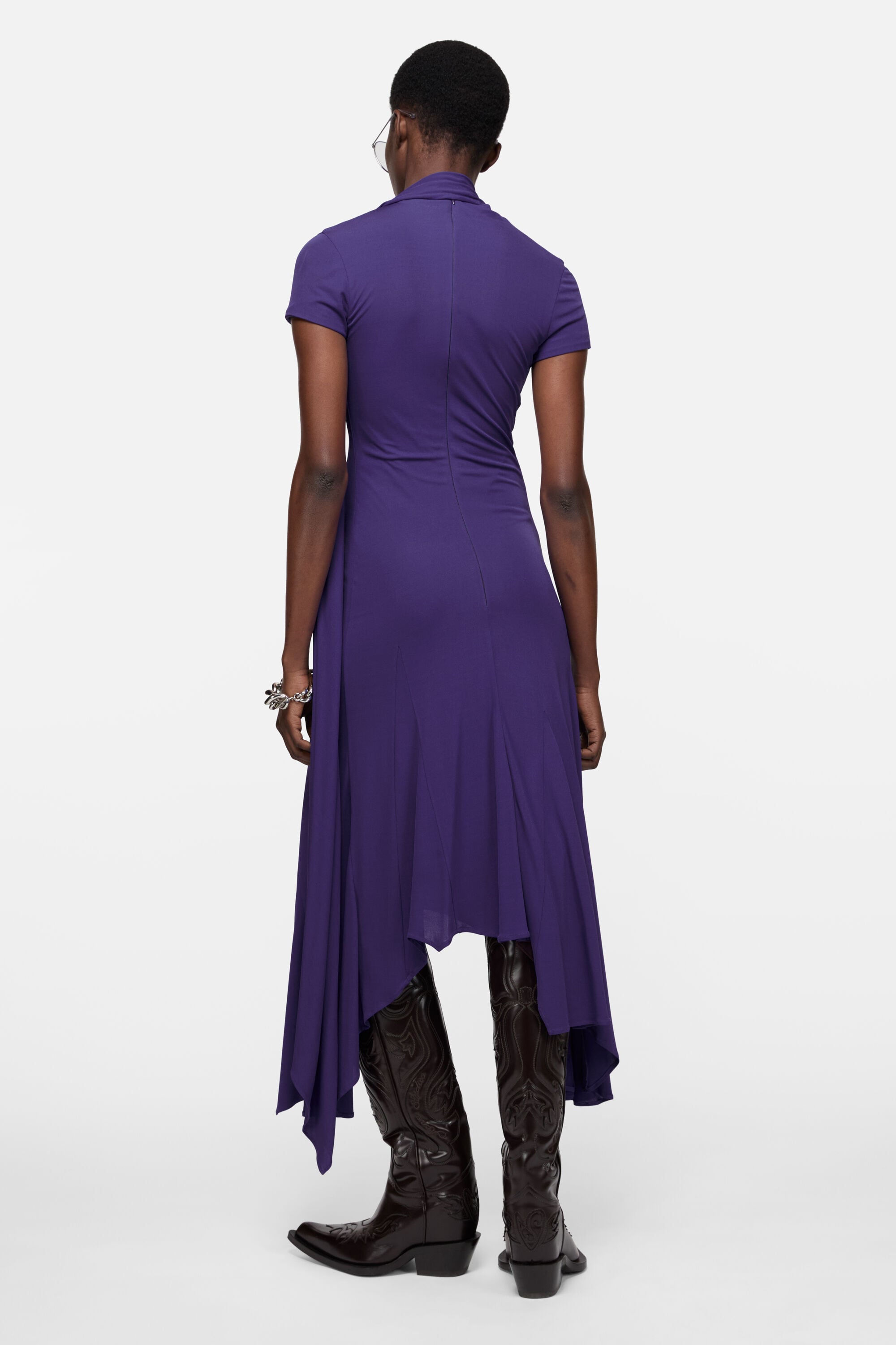 Acne Studios - Layered midi dress - Deep purple