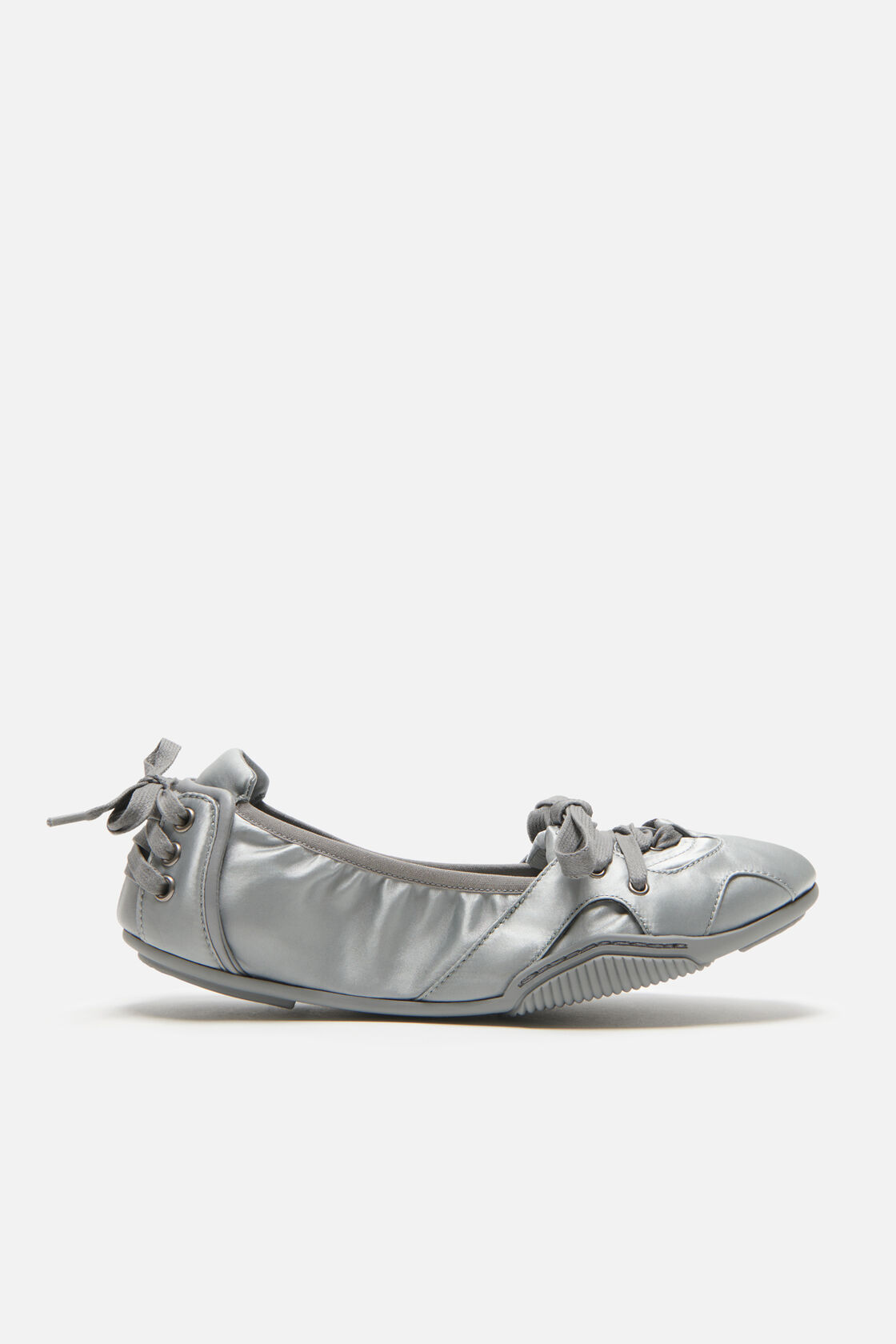 Lace-up satin shoes, Light grey, 2000x