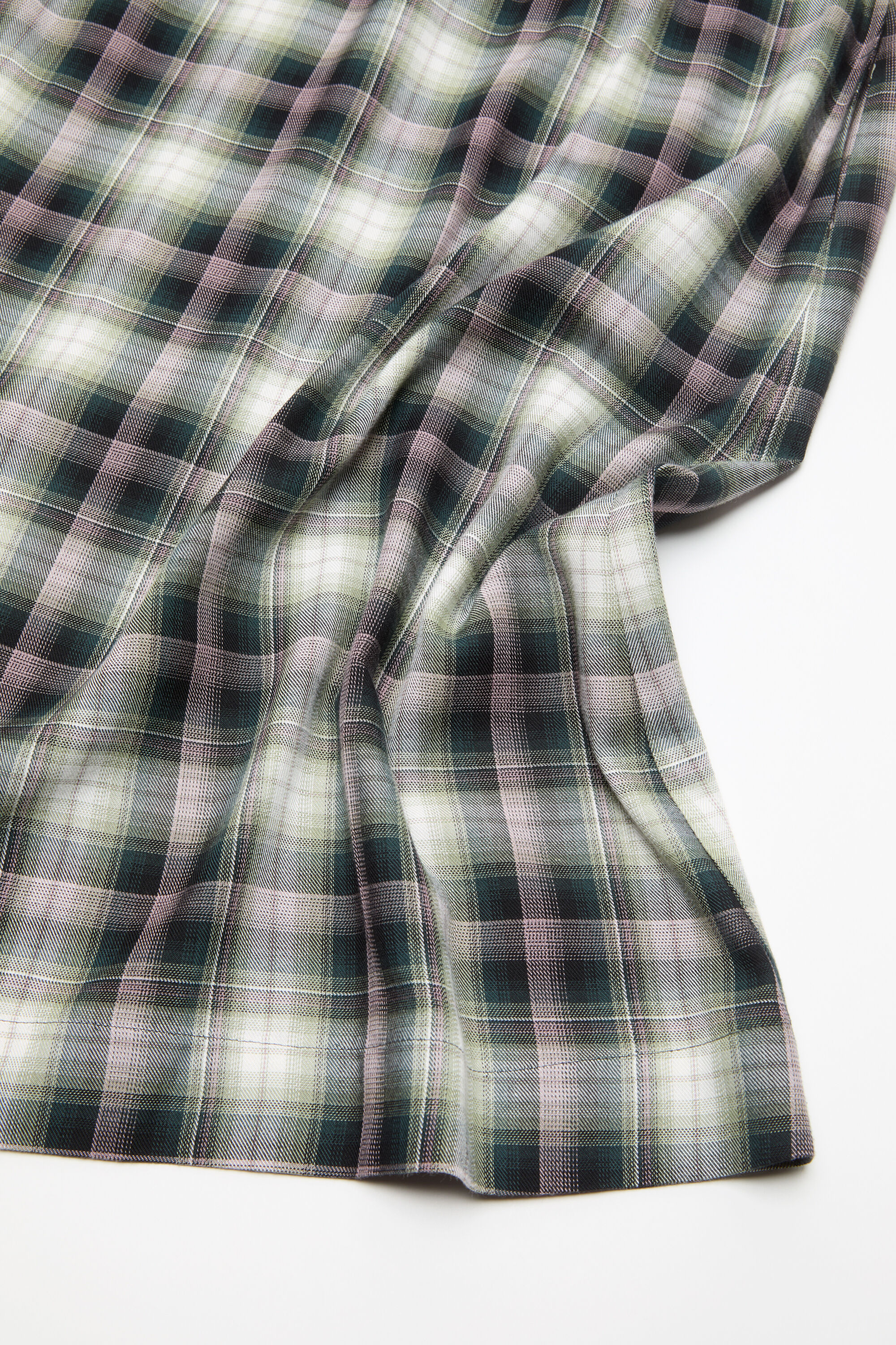 Acne Studios - Check midi skirt - Black/green