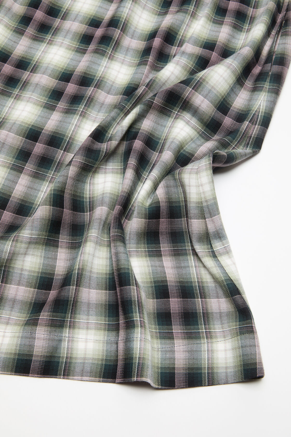 格纹中长半身裙, 黑色/绿色, 2000x