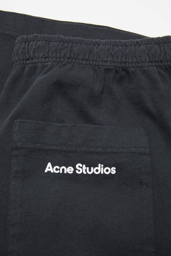 Acne Studios - Jersey shorts logo stamp - Black