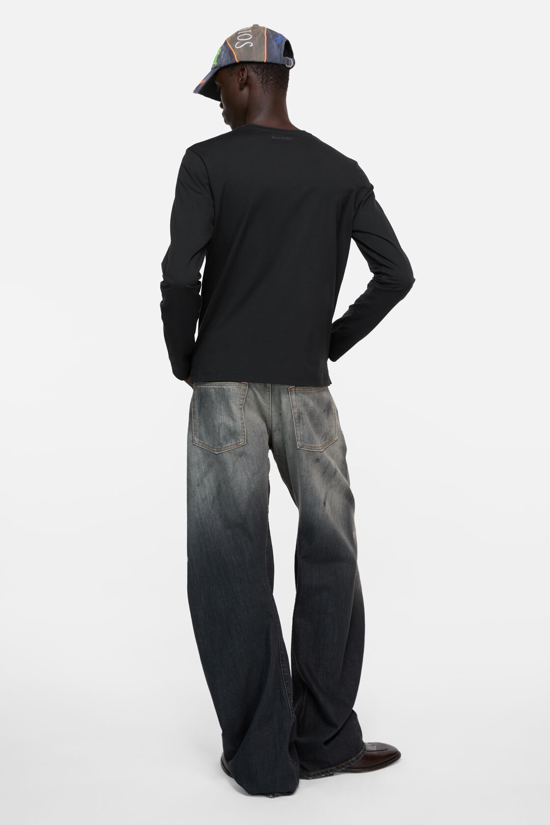 Face logo t-shirt, Black, 2000x