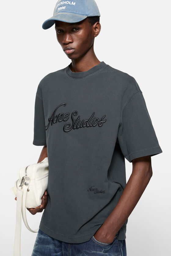Acne Studios - ロゴTシャツ - リラックスフィット - Faded black