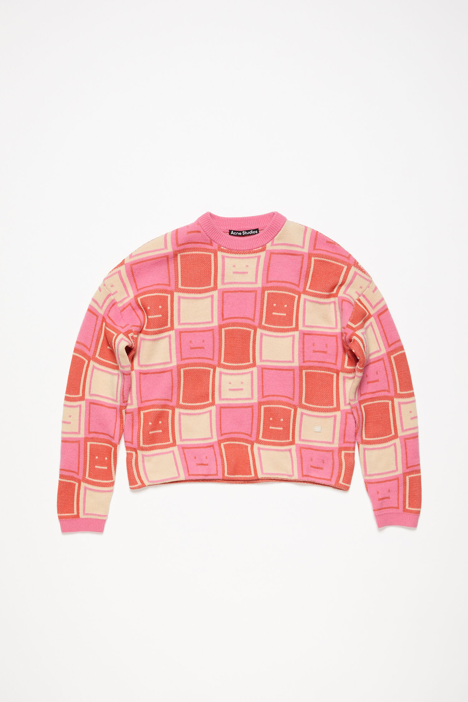 acne-studios-jacquard-crew-neck-jumper-rusty-orange-tango-pink