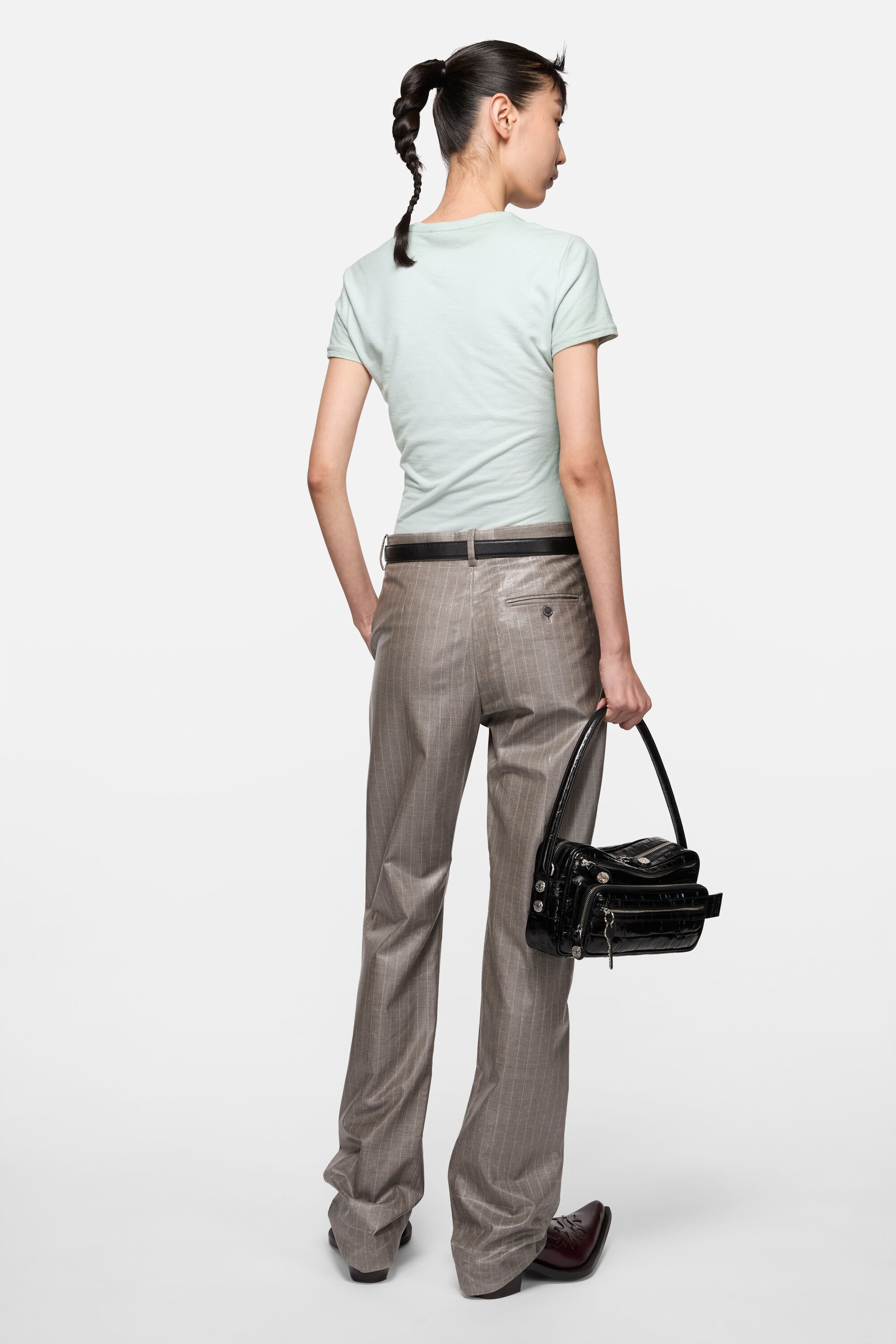 Acne Studios - レイヤードロゴTシャツ - コールドグレー