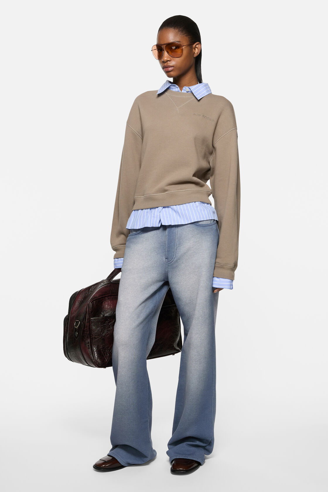 Printed fleece trousers, Grey Melange, 2000x