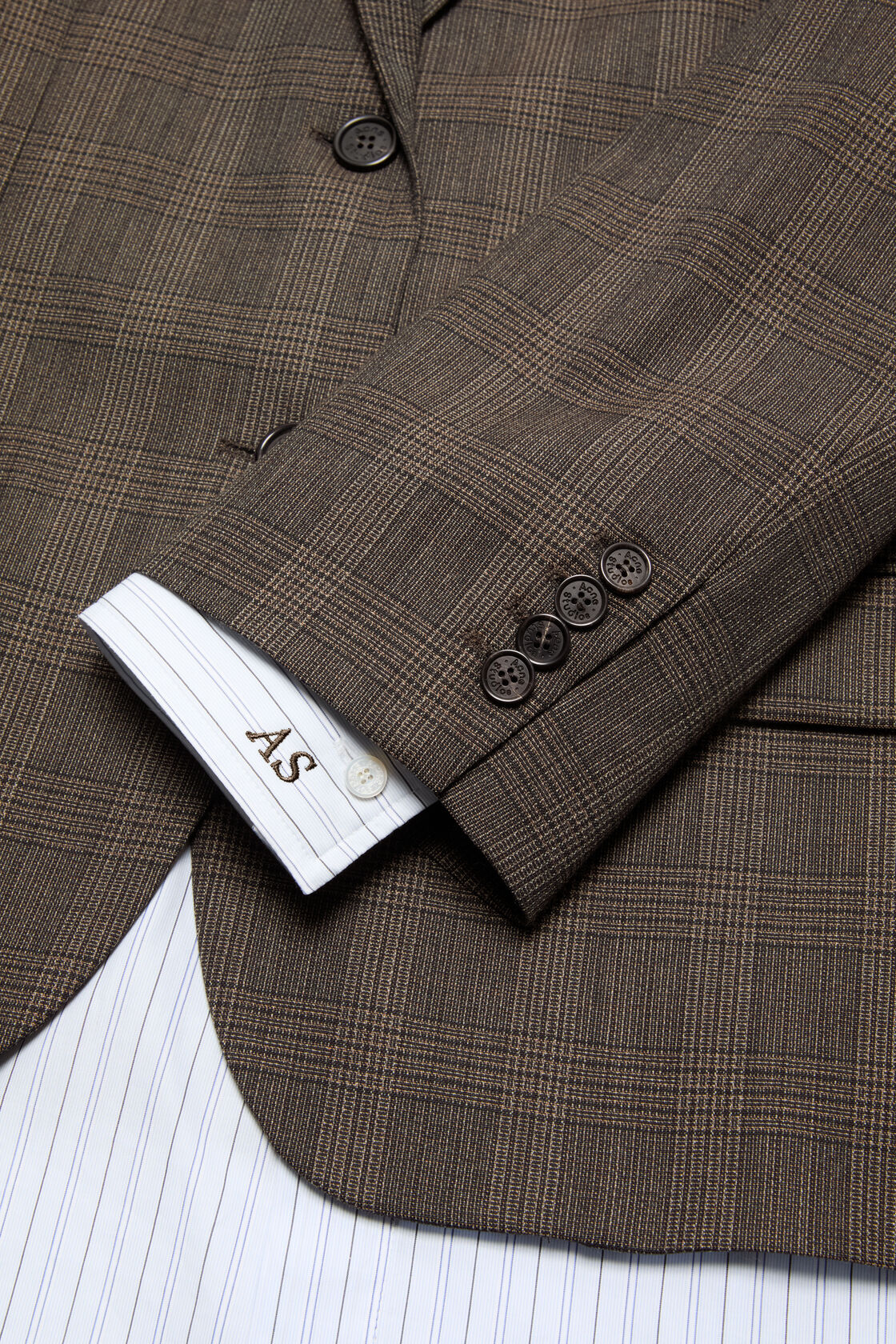 Layered wool suit jacket, Brown/black, 2000x