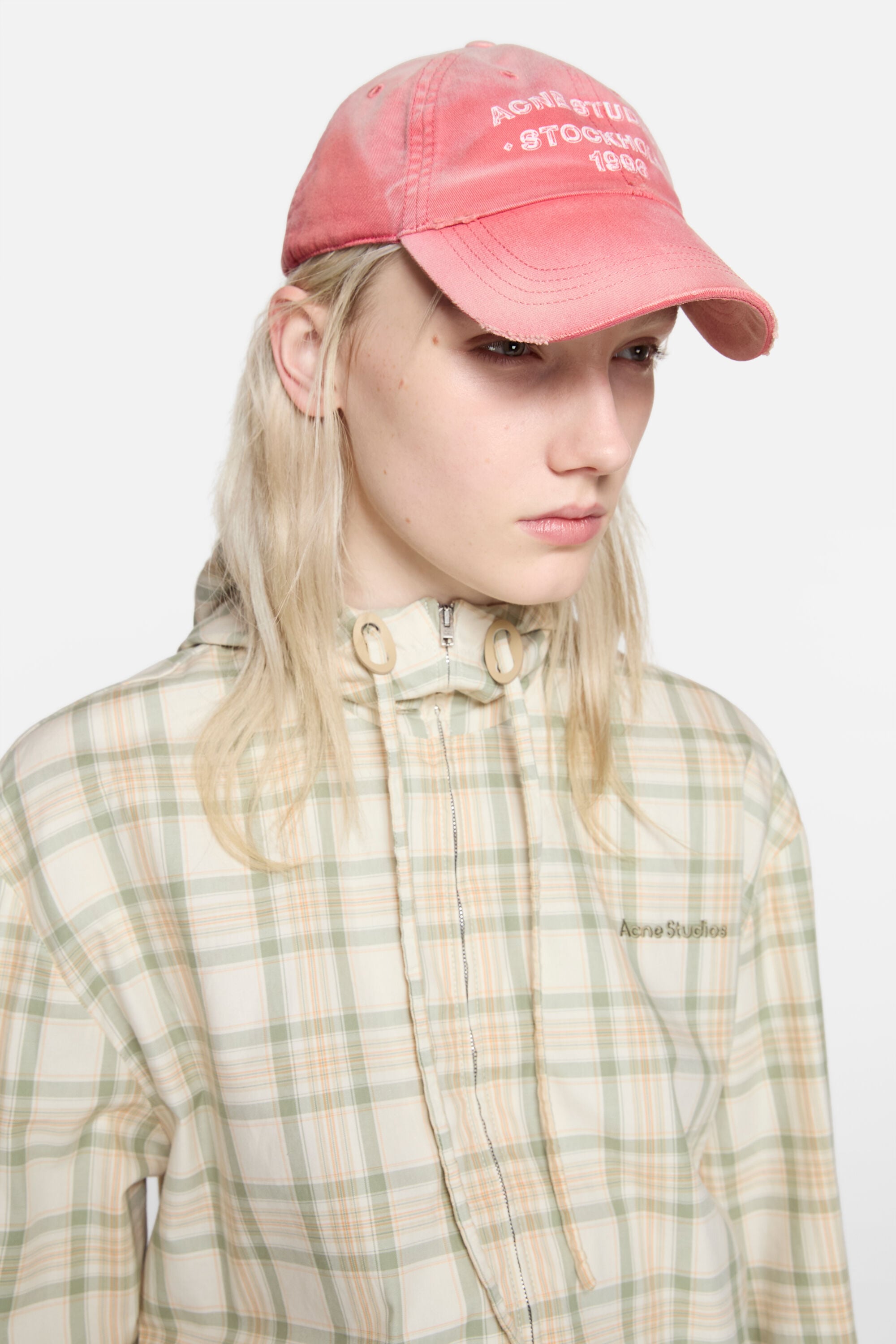 Acne Studios - スプレー加工ロゴキャップ - レッド