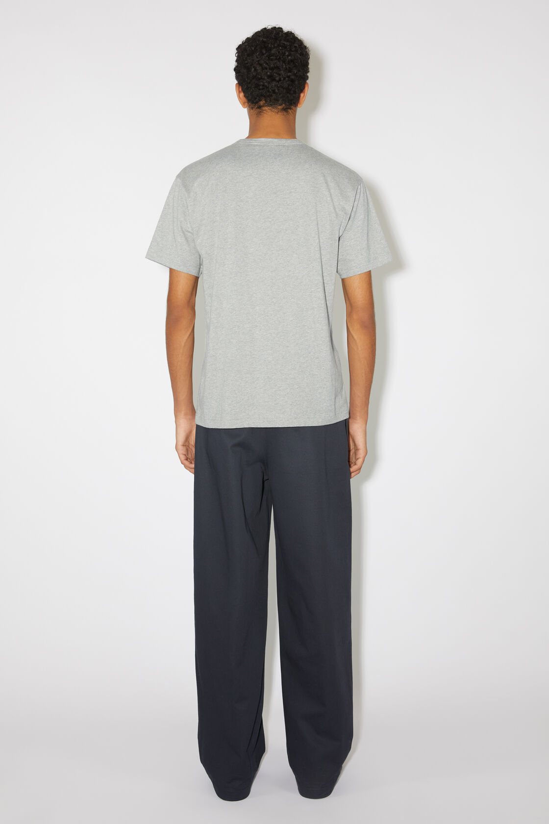 Crew neck t-shirt- Regular fit, Light Grey Melange, 2000x