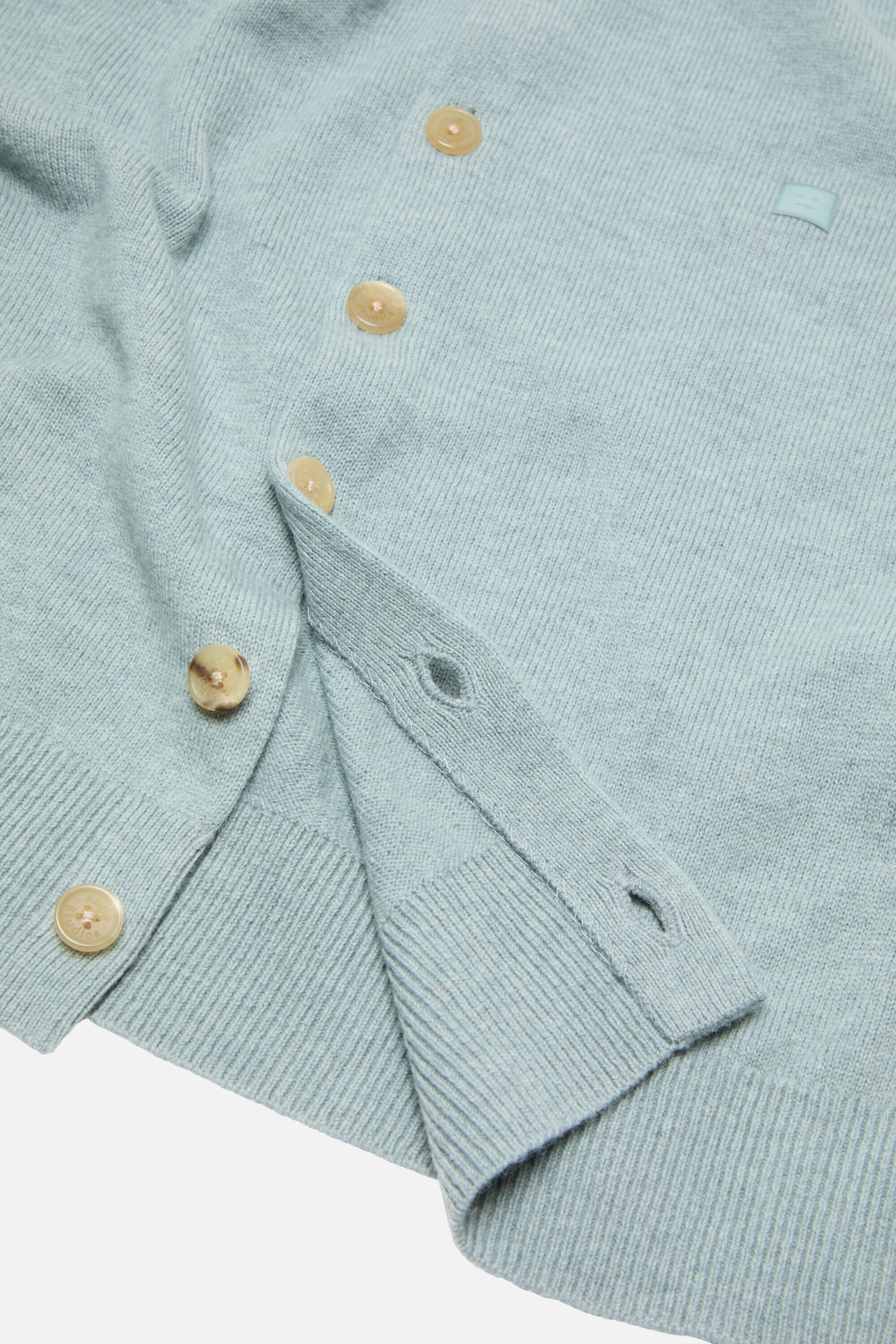 Acne Studios - Fitted cardigan - yak wool - Dusty blue