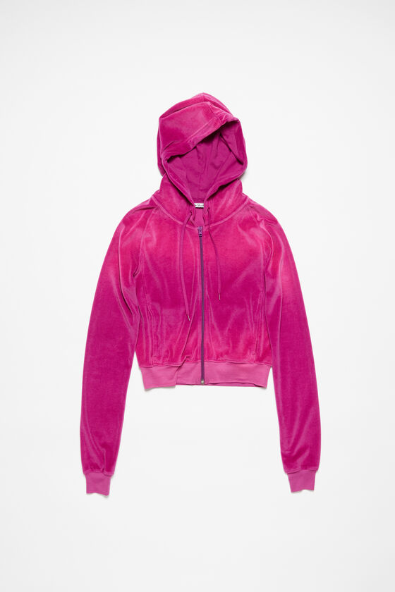 Acne Studios - Kapuzenpullover aus Samt mit Reißverschluss
