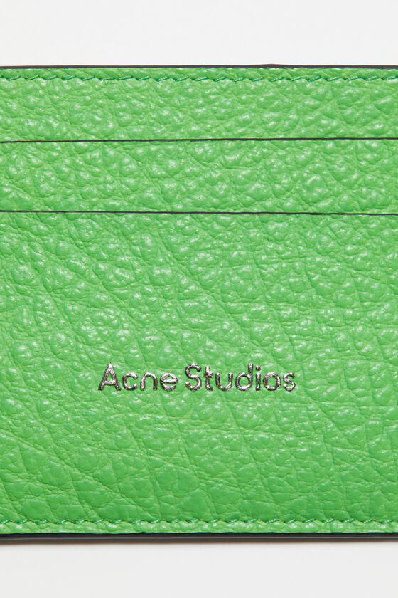 Acne Studios - レザーカードホルダー - グリーン 