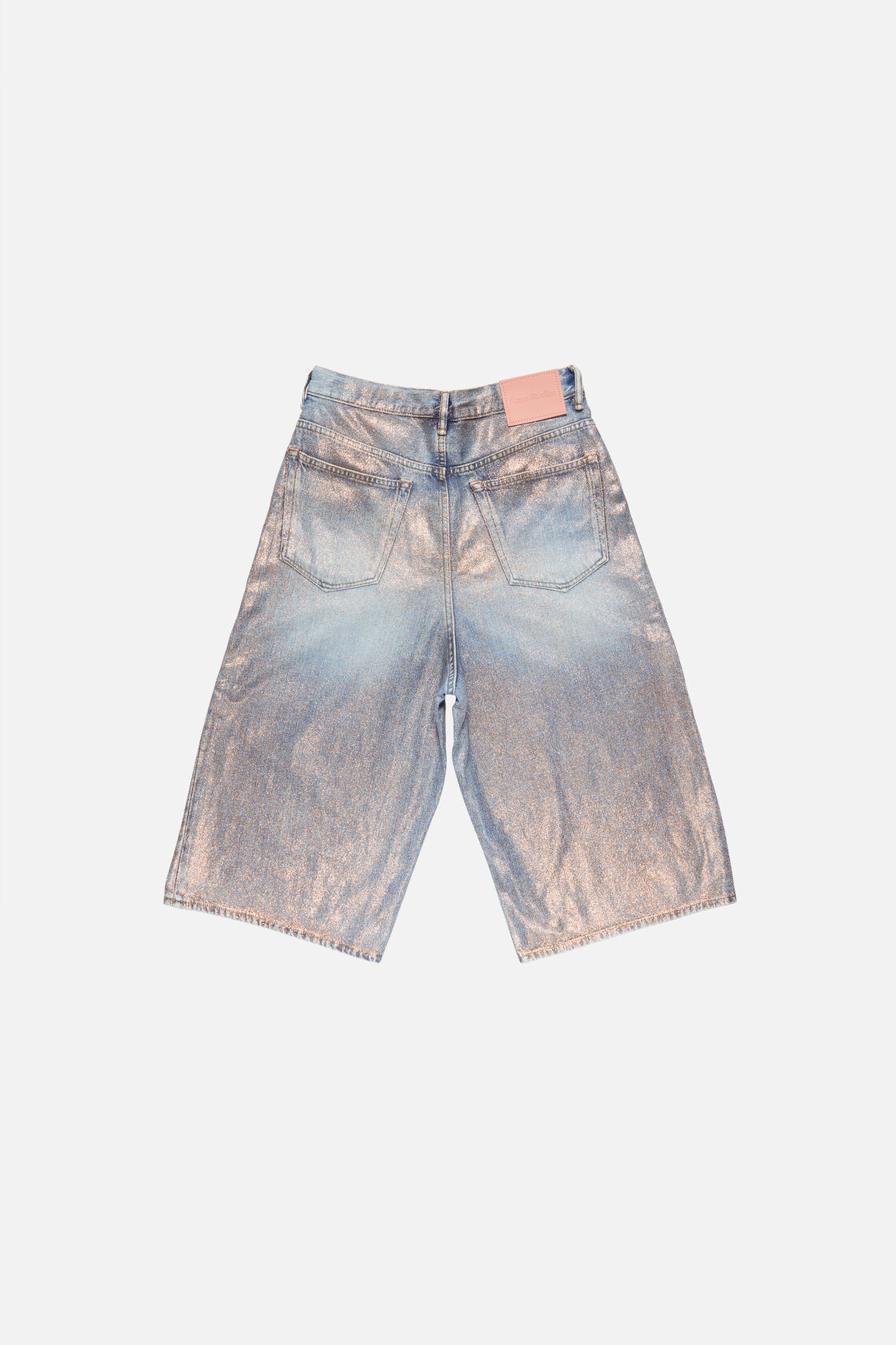 Glitter denim shorts, Rose copper/light blue, 2000x