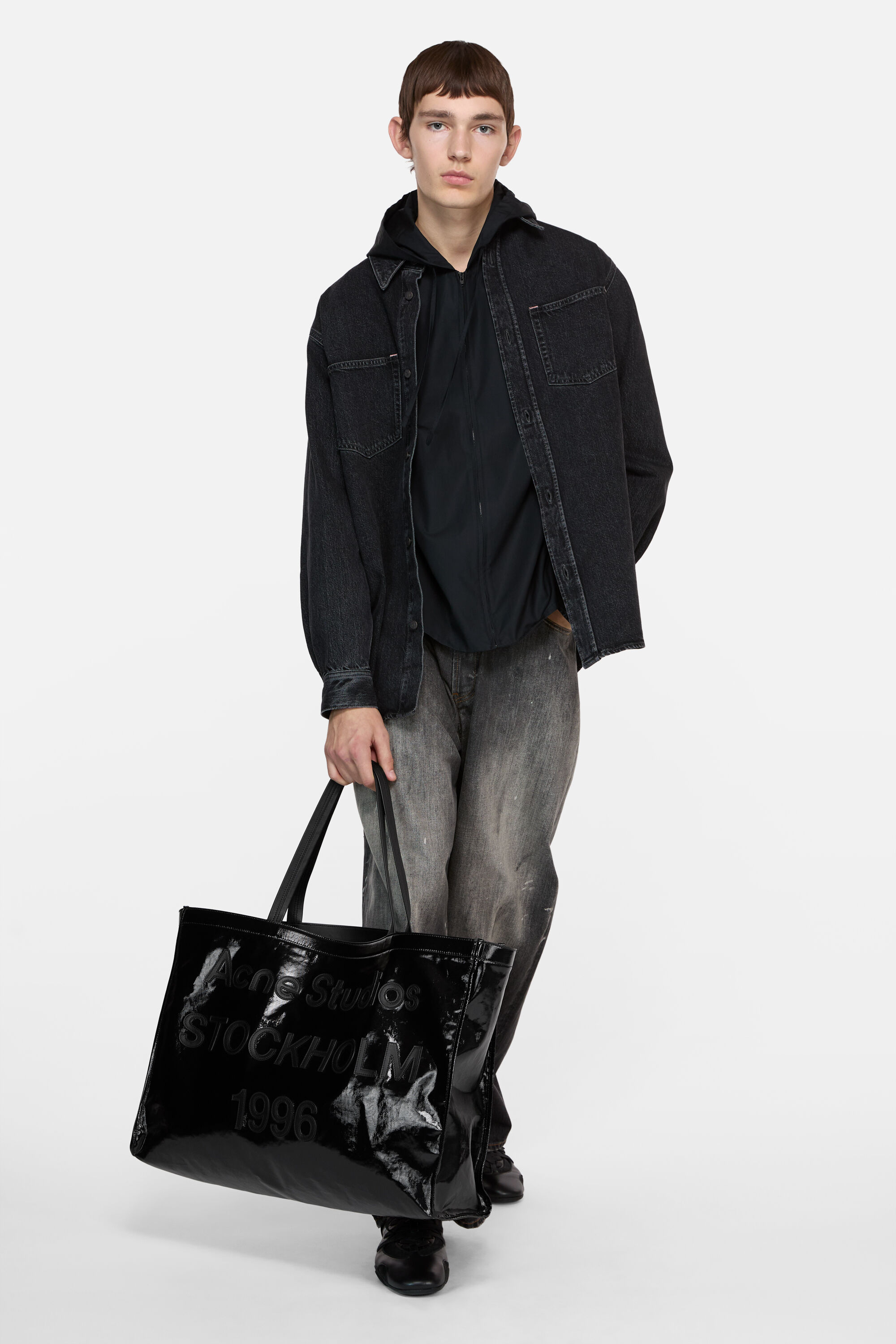 Acne Studios - ロゴ ショルダートートバッグ - ブラック