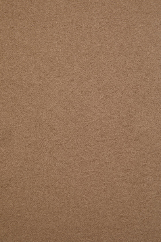 Fringe wool scarf &ndash; Narrow, Caramel brown, 2000x