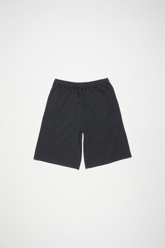 Acne Studios - Jersey shorts logo stamp - Black