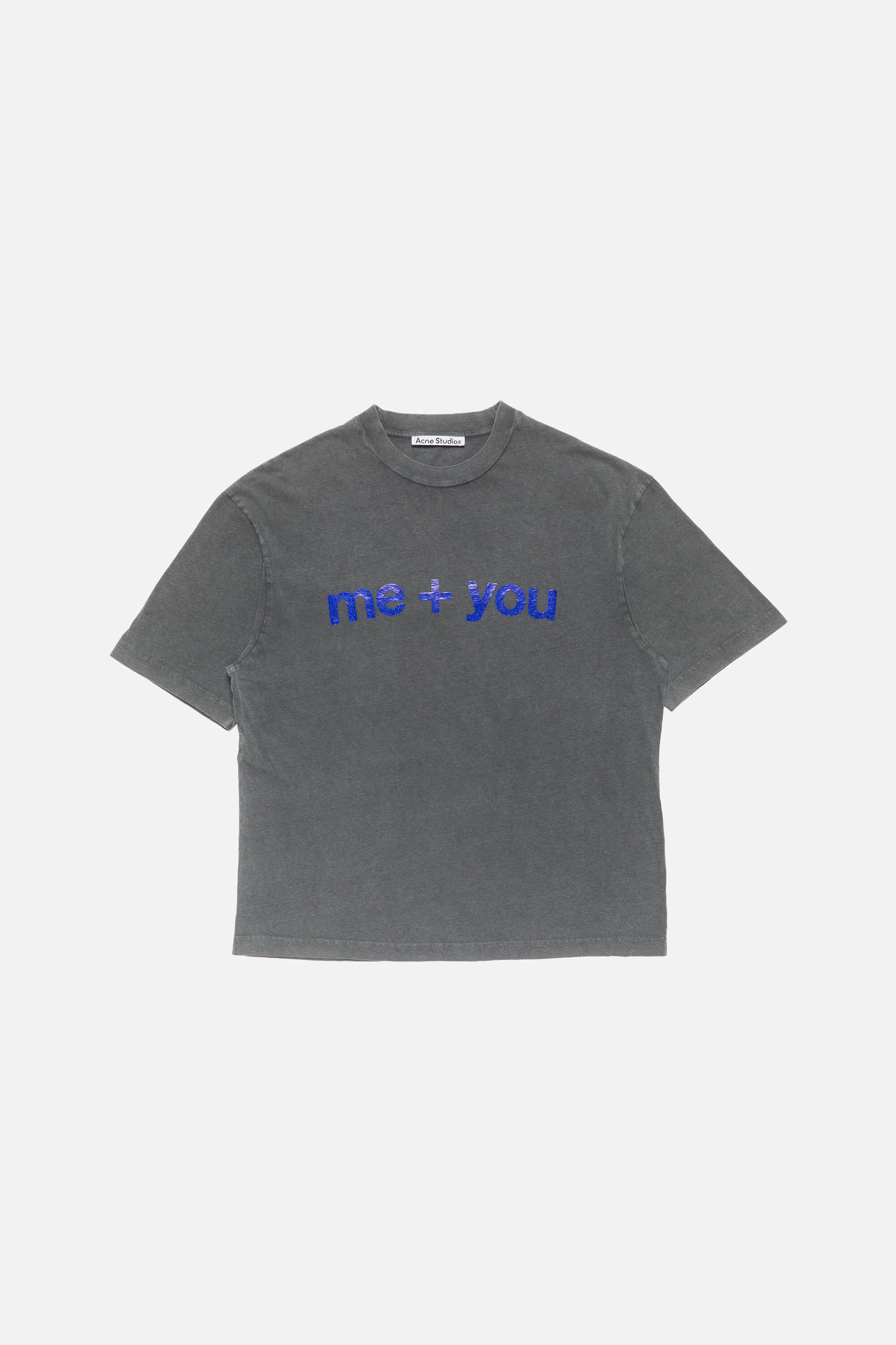 Acne Studios - Glitter graphic t-shirt - Faded black