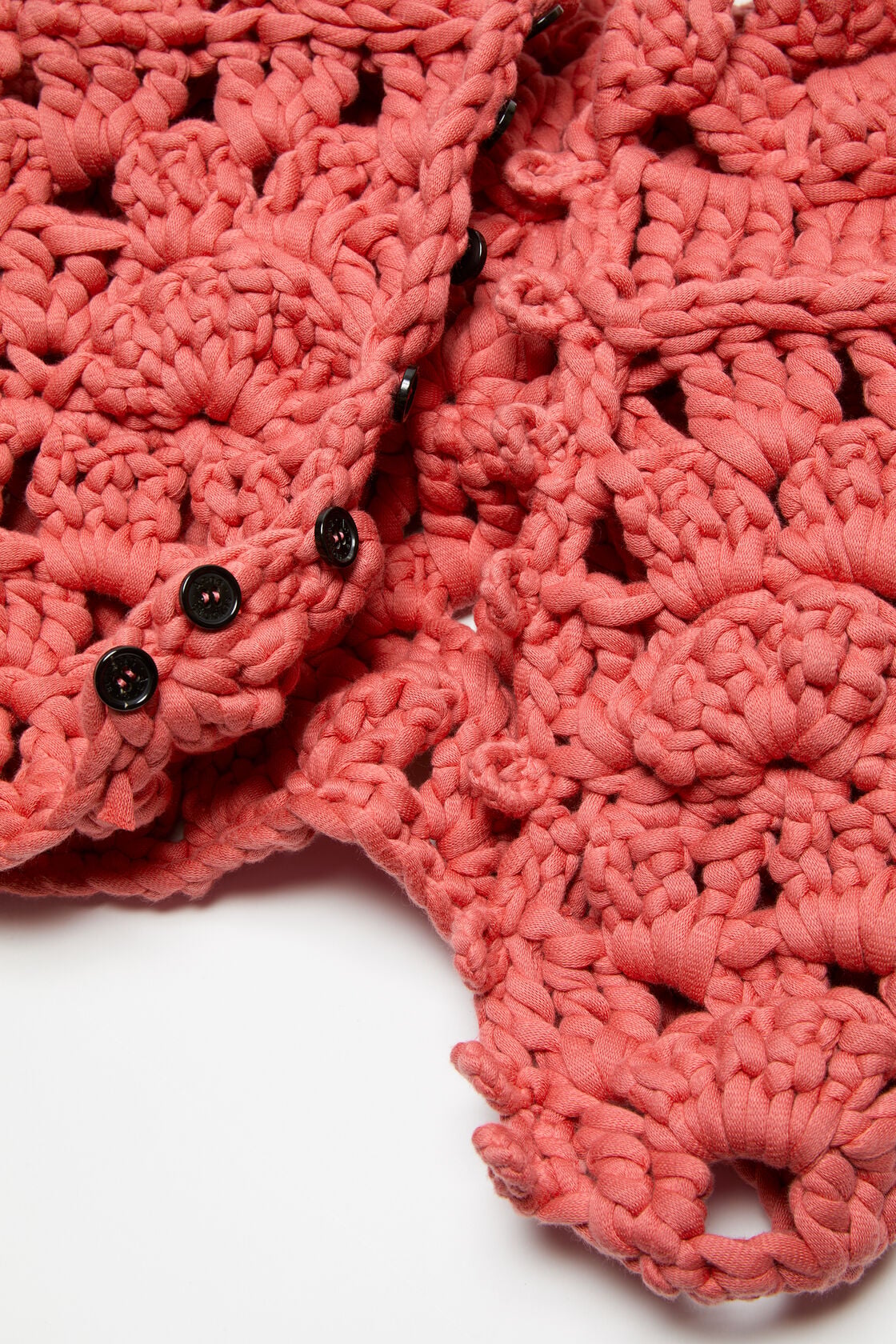 Crochet top, Coral red, 2000x