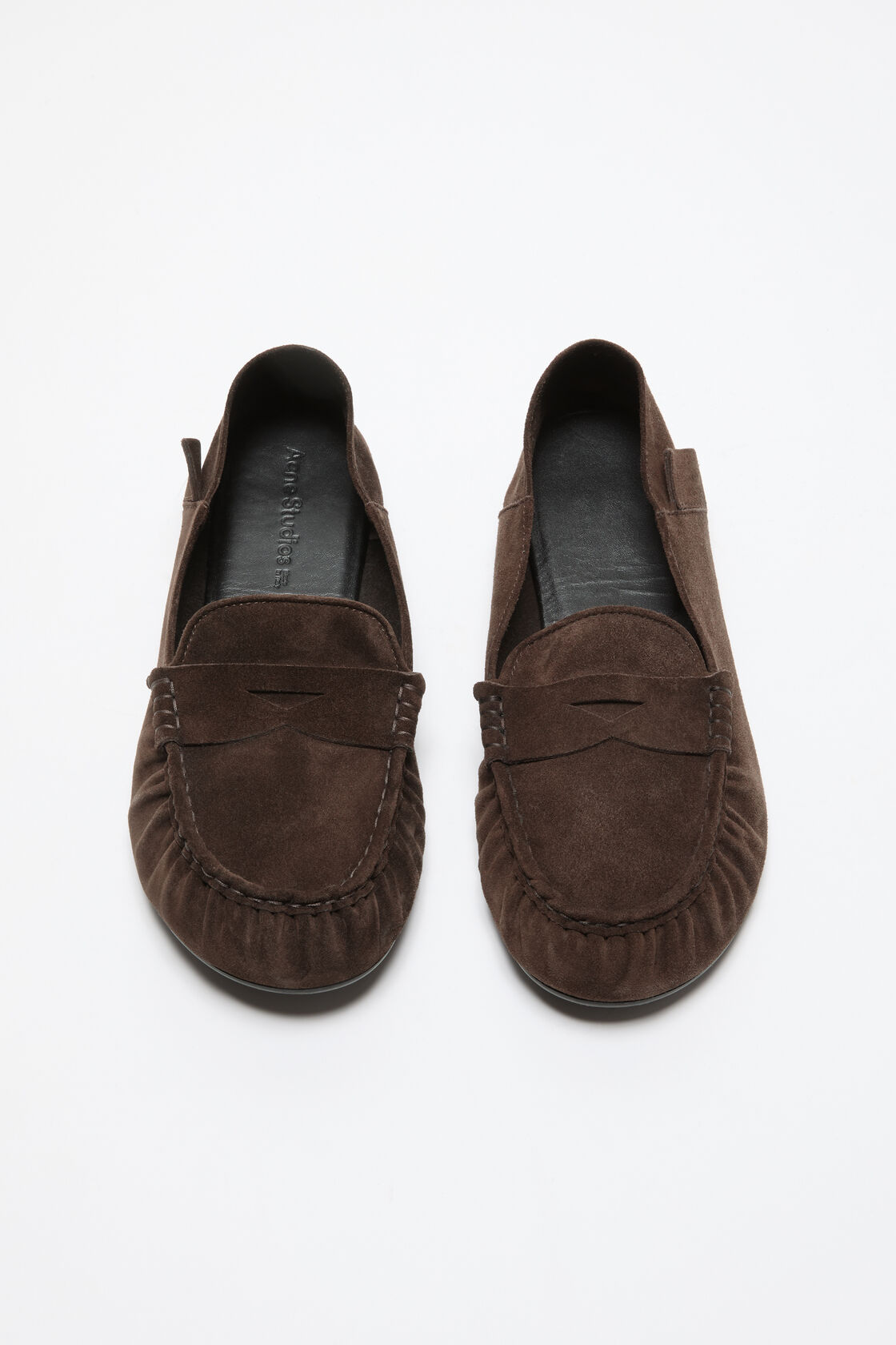 Suede saddle loafers, Brown, 2000x