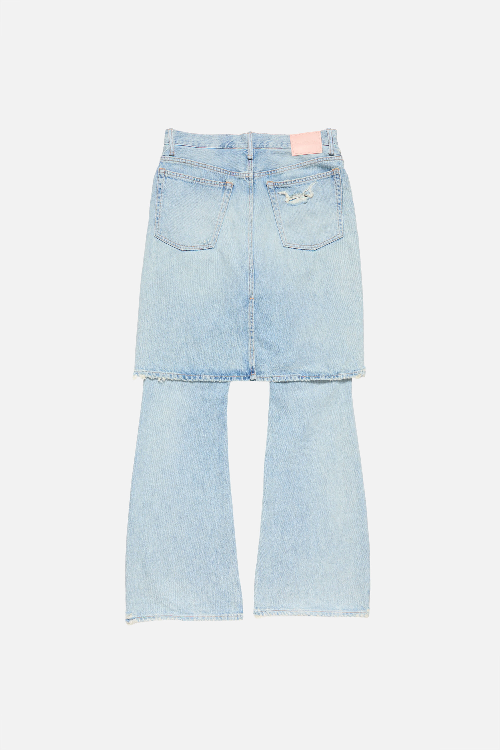 Acne Studios - Layered denim trousers - Light blue