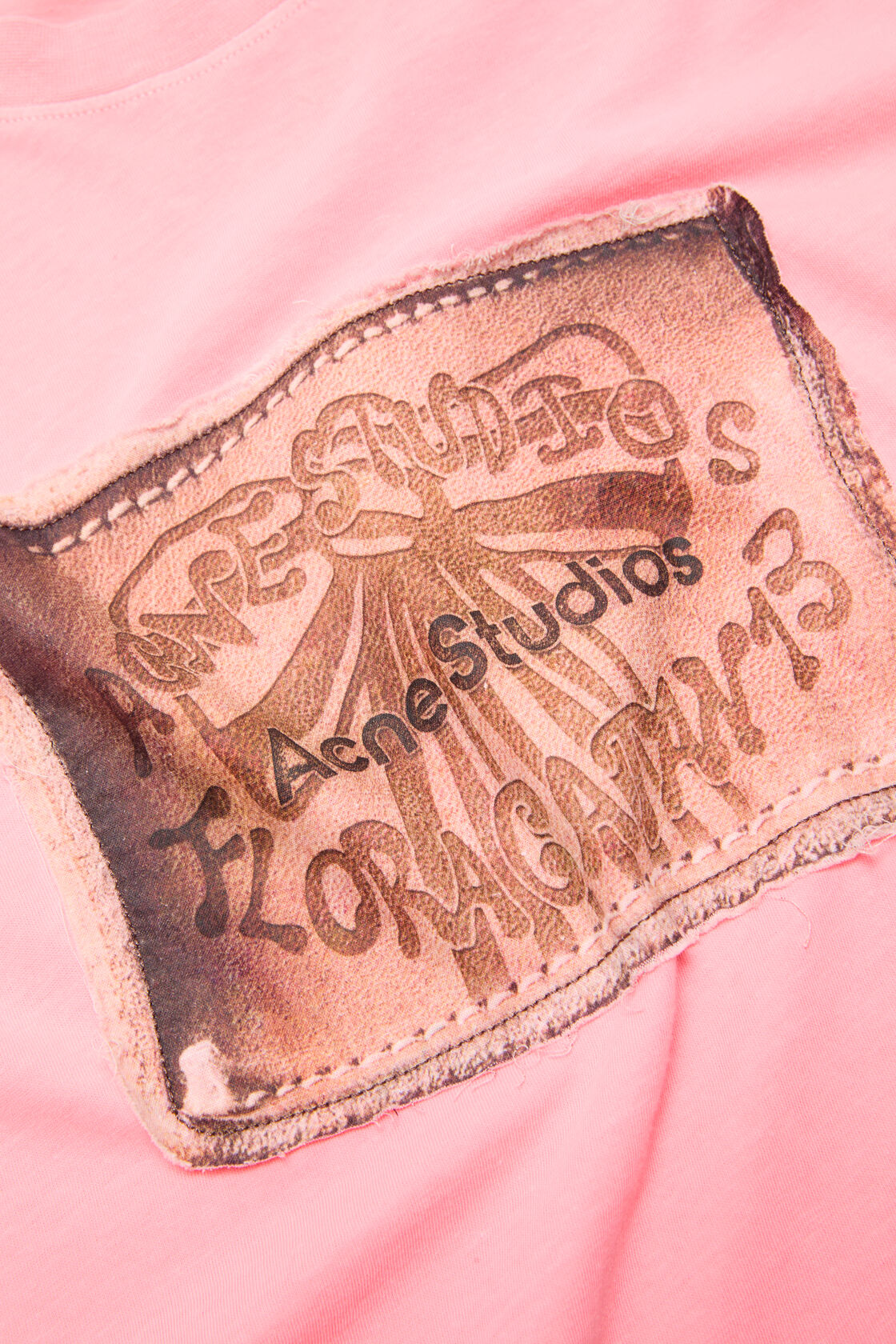 Layered logo t-shirt, Neon Pink, 2000x