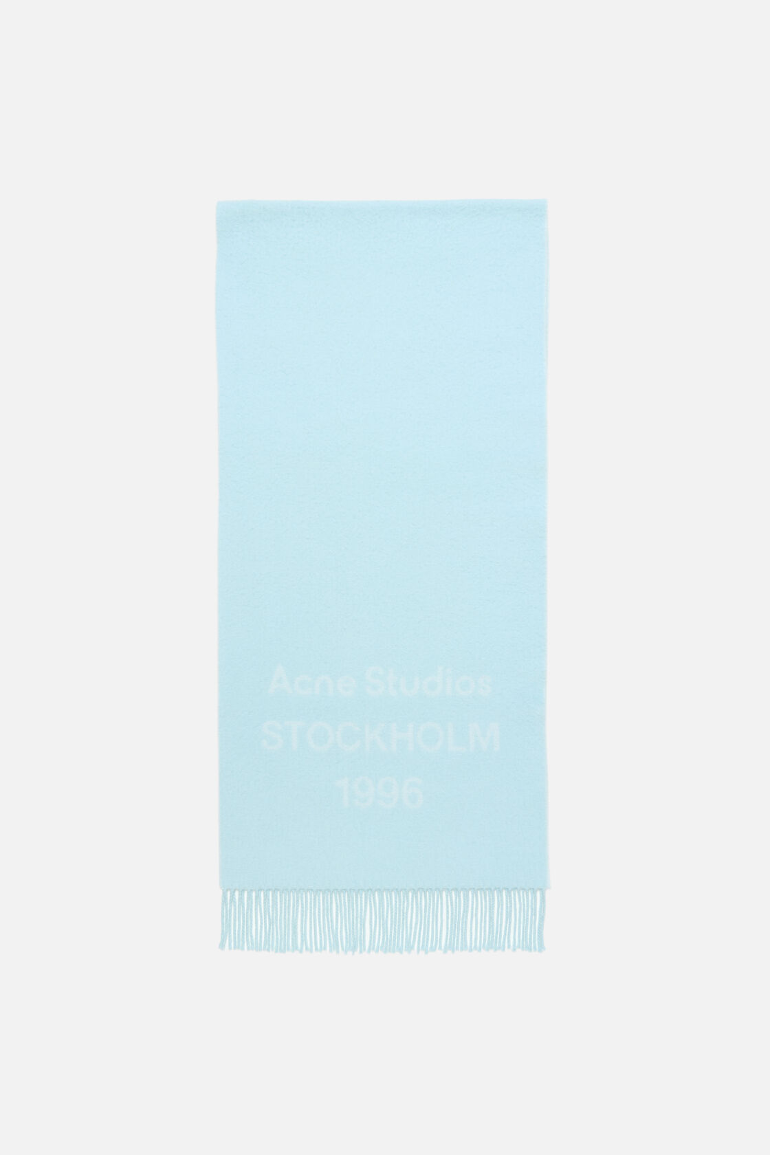 Wool logo scarf - Wide, Light blue/white, 2000x