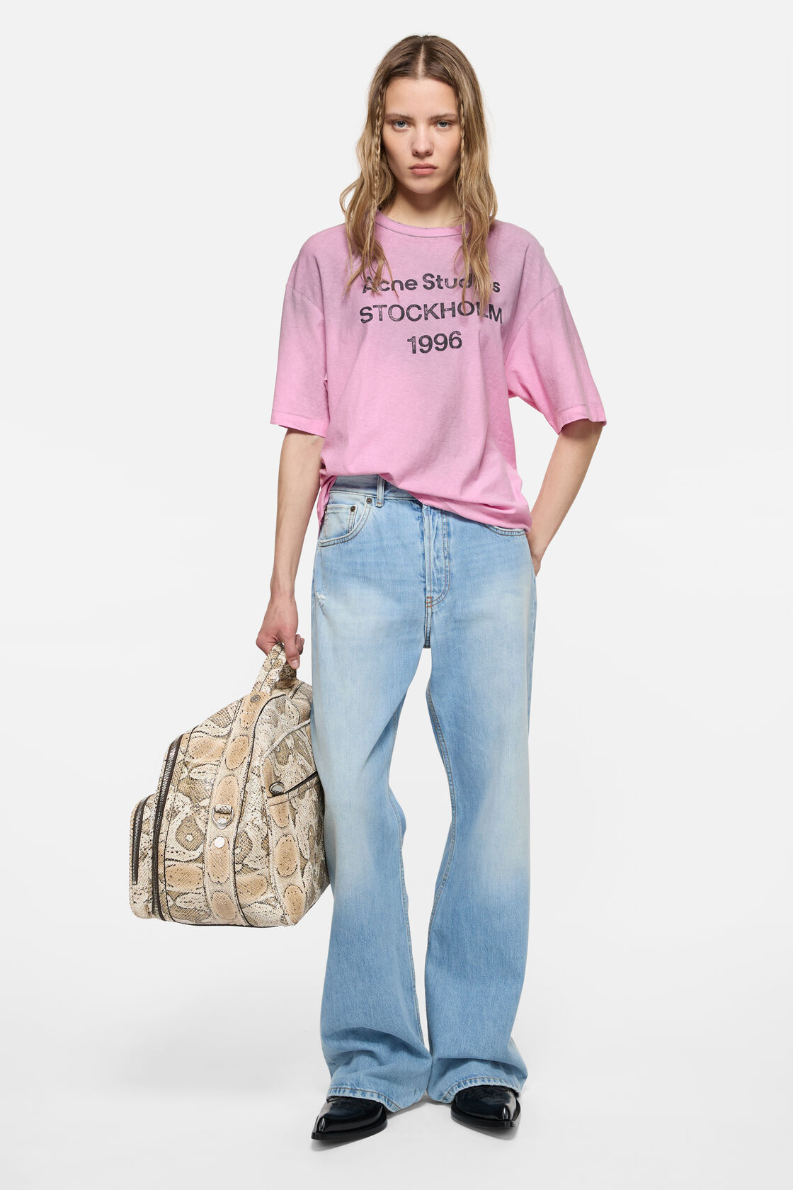 Sprayed logo t-shirt, Cotton candy pink, 2000x
