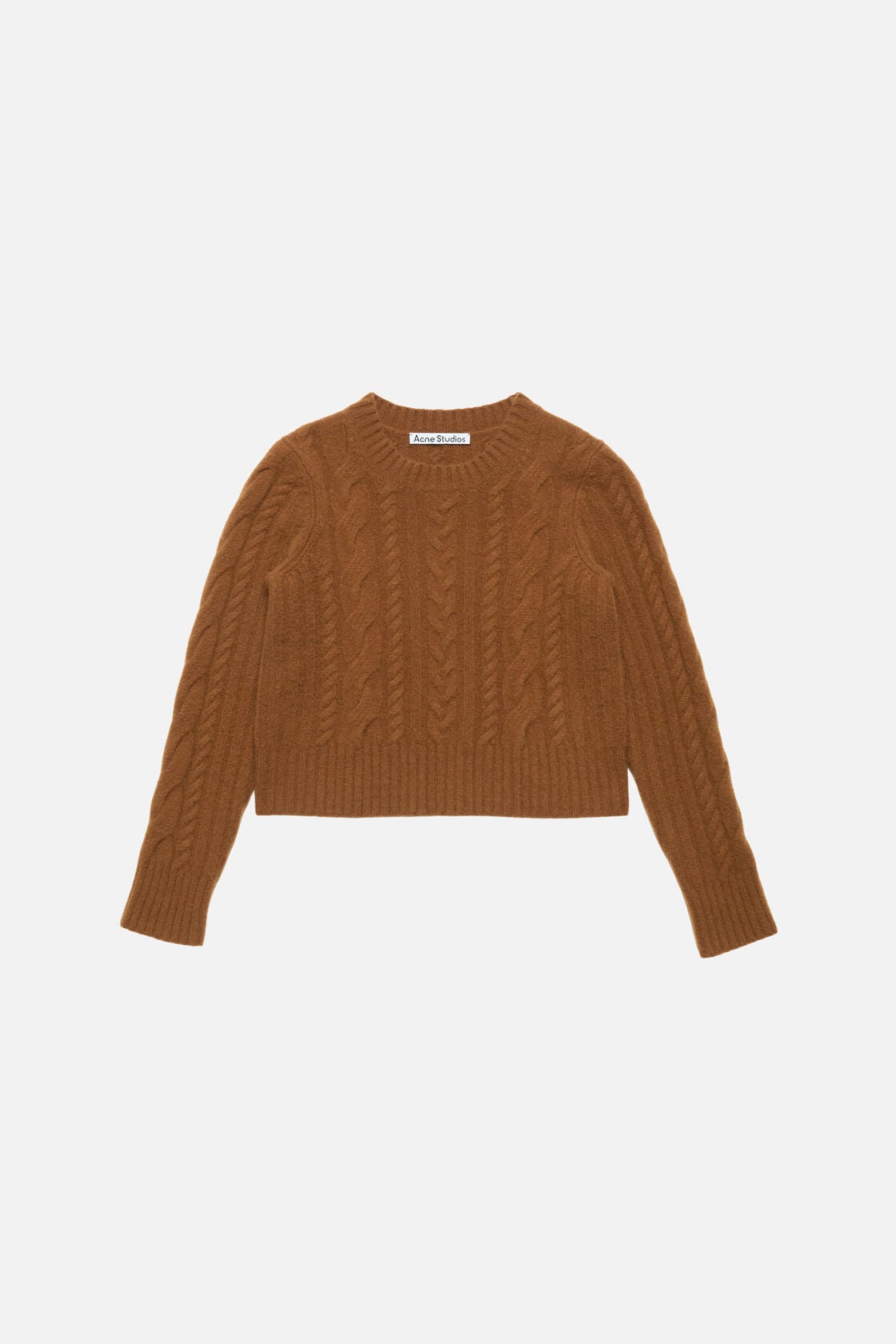 Cashmere Cable-Knit Sweater, Mid brown, 2000x