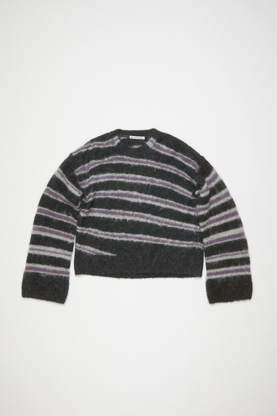 Acne Studios - Mohair blend jumper - Dark grey melange/multi