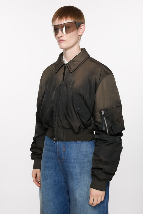 Acne Studios - ボンバージャケット ファー付きの襟 - ダークブラウン