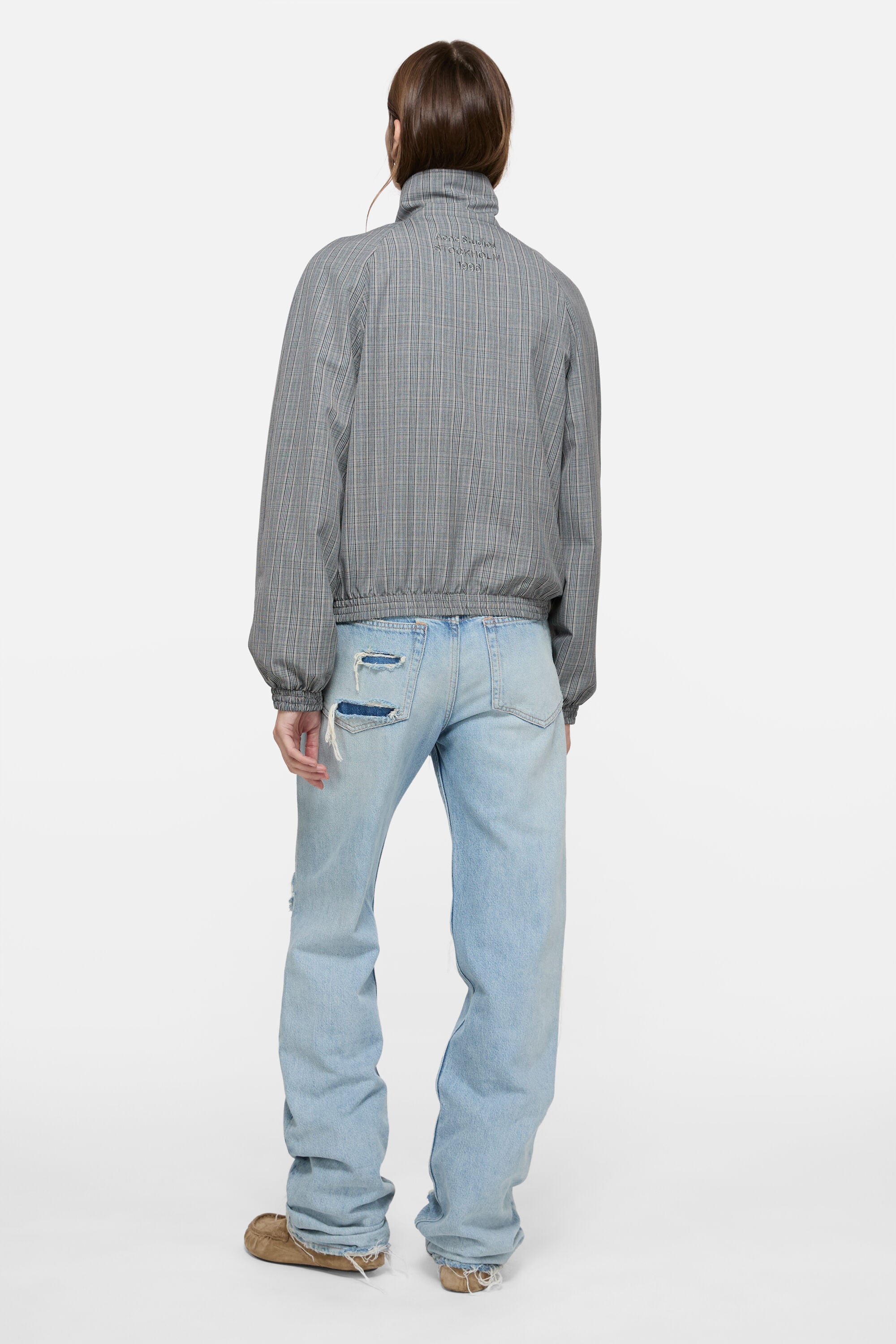Acne Studios - Technical check jacket - Multi grey