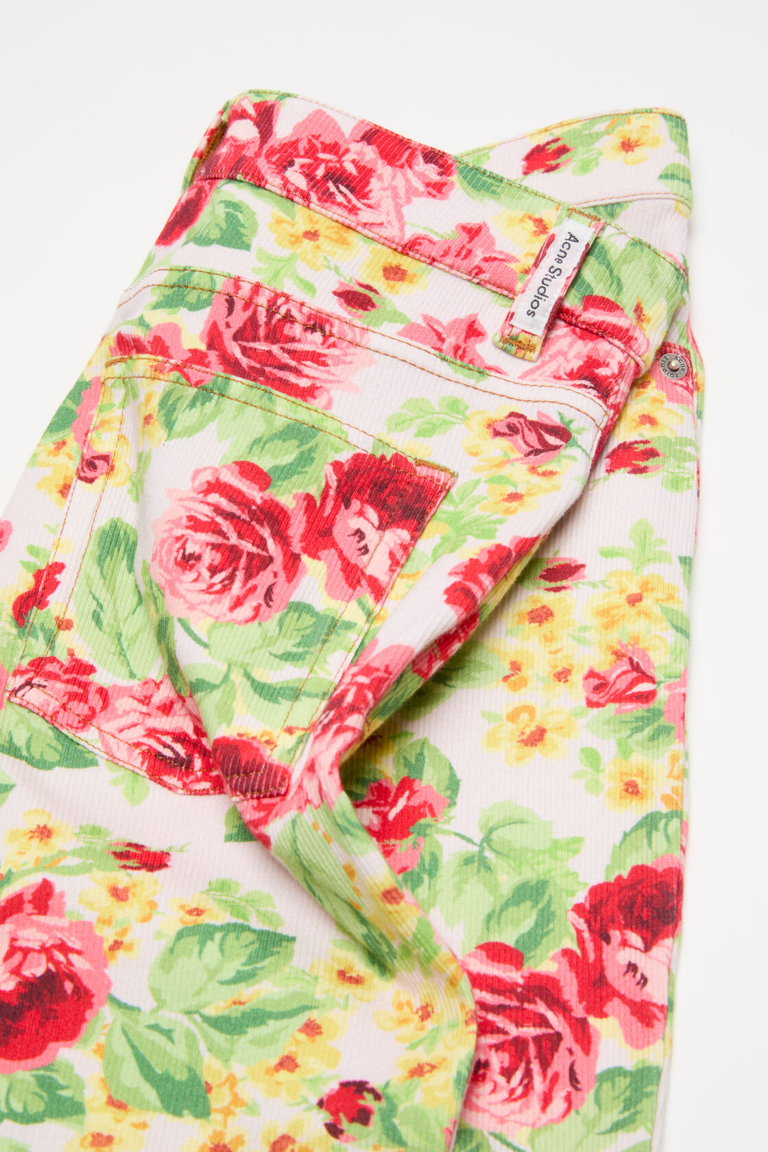 Printed casual trousers, Pink/multi, 2000x