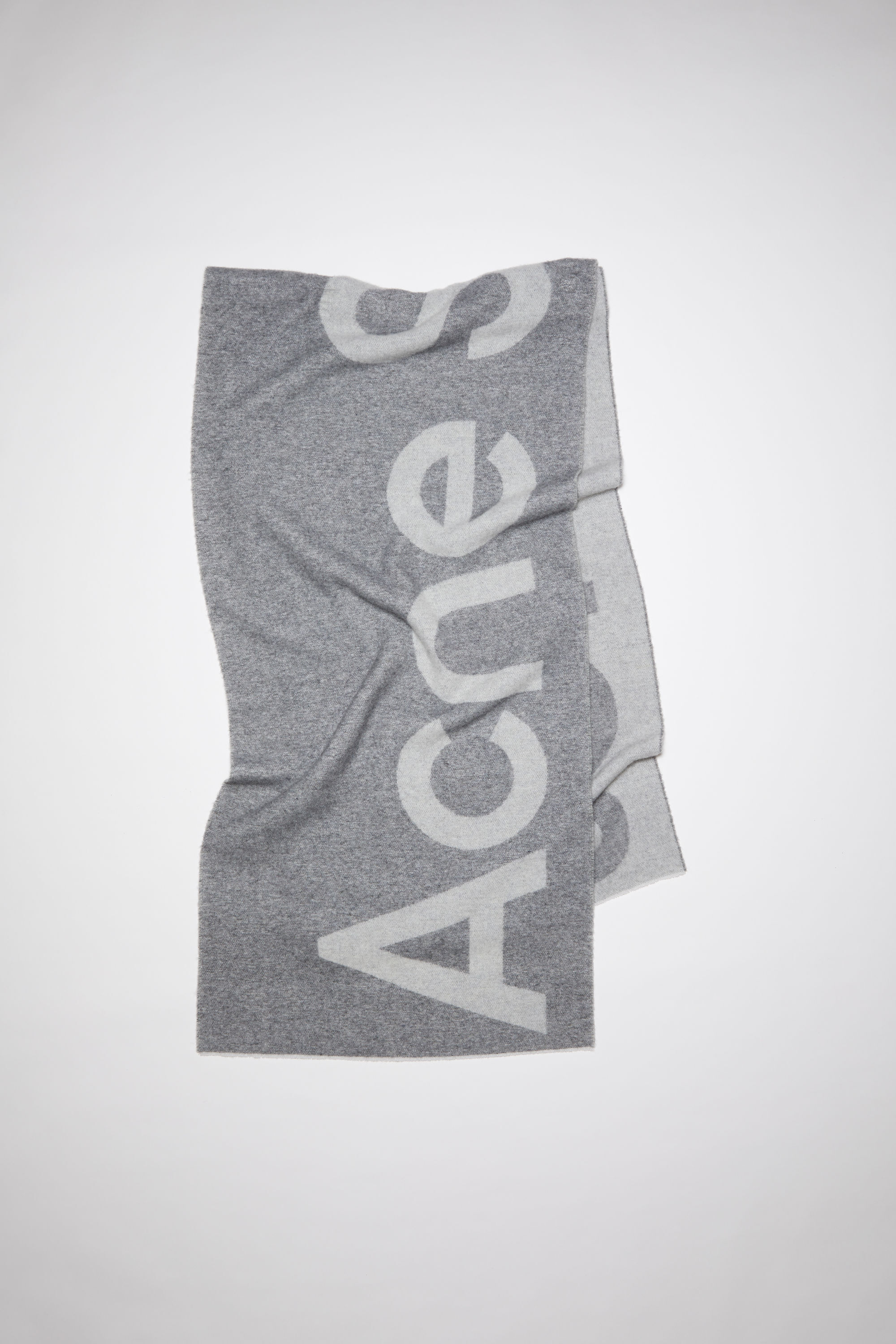 Acne Studios - Logo Jacquard Scarf - Grey