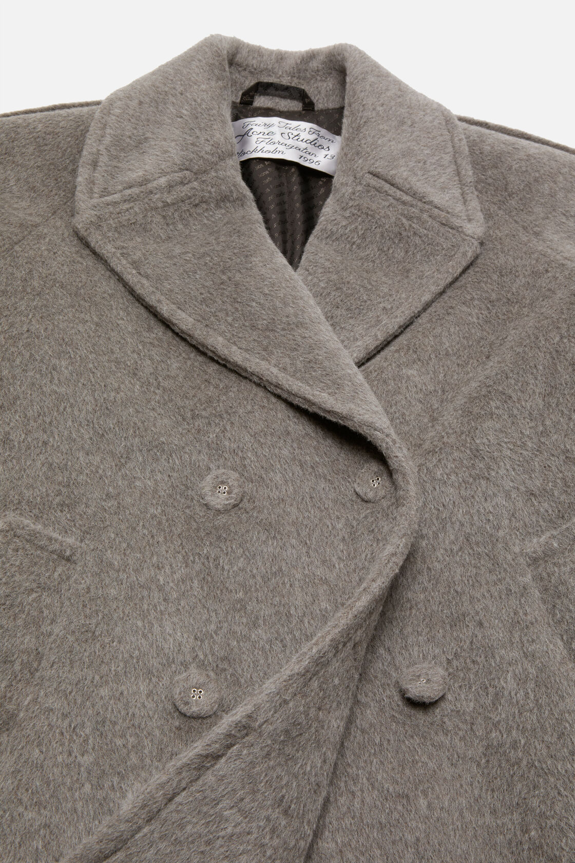 Double-breasted wool coat, Warm Grey Melange, 2000x