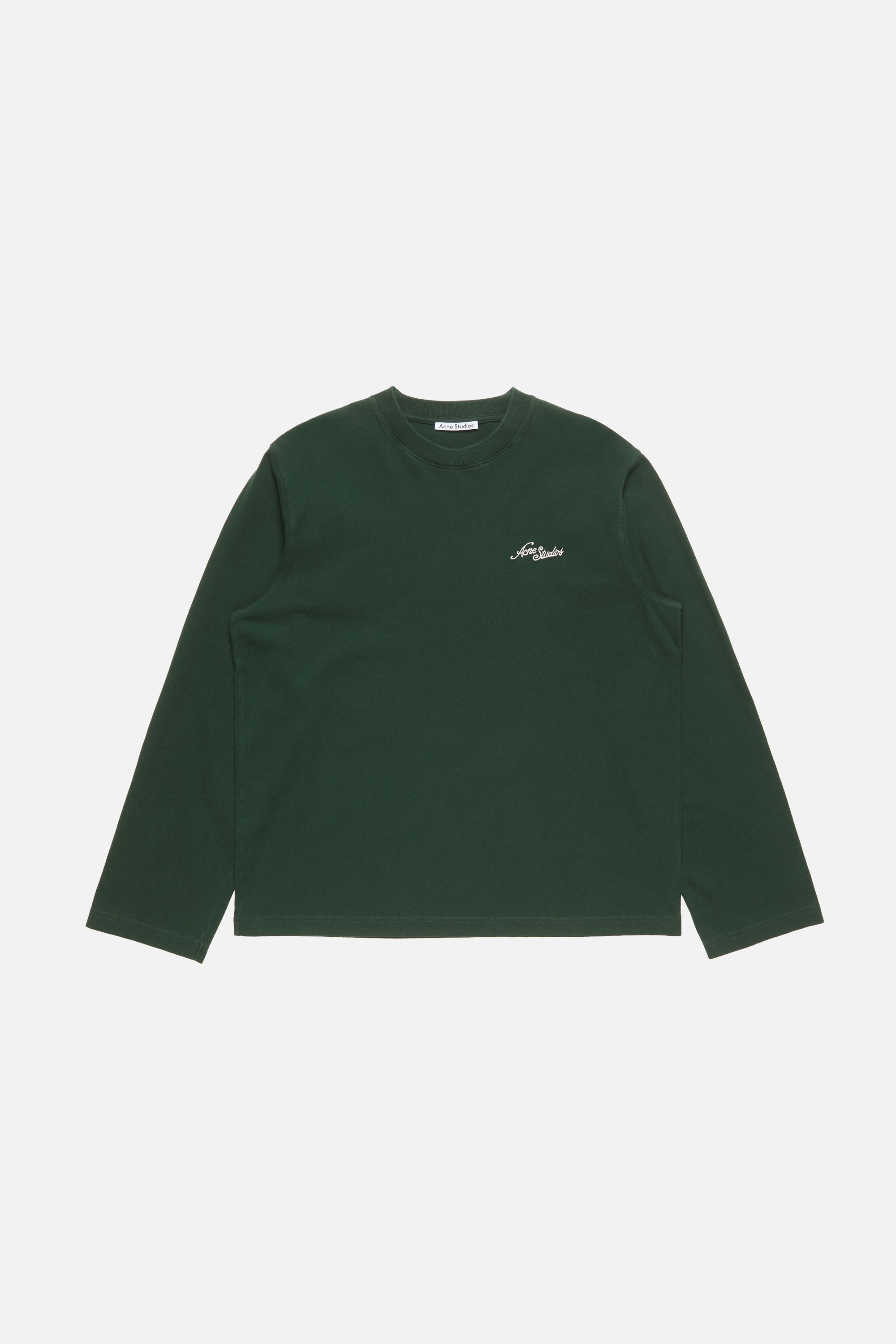 Acne Studios - ロゴジャージーTシャツ - Dark green