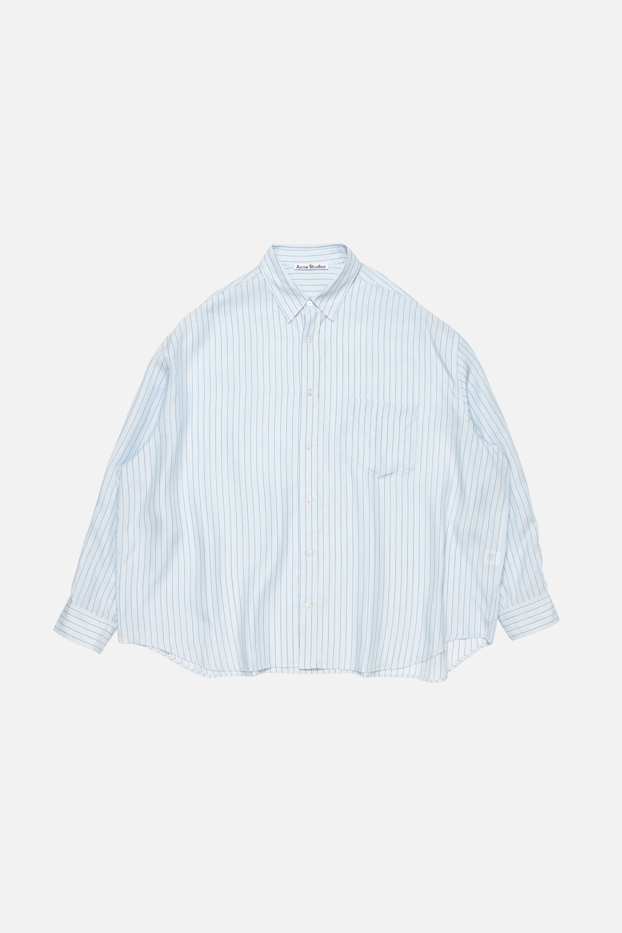 Acne Studios - ストライプボタンアップシャツ - ブルー
