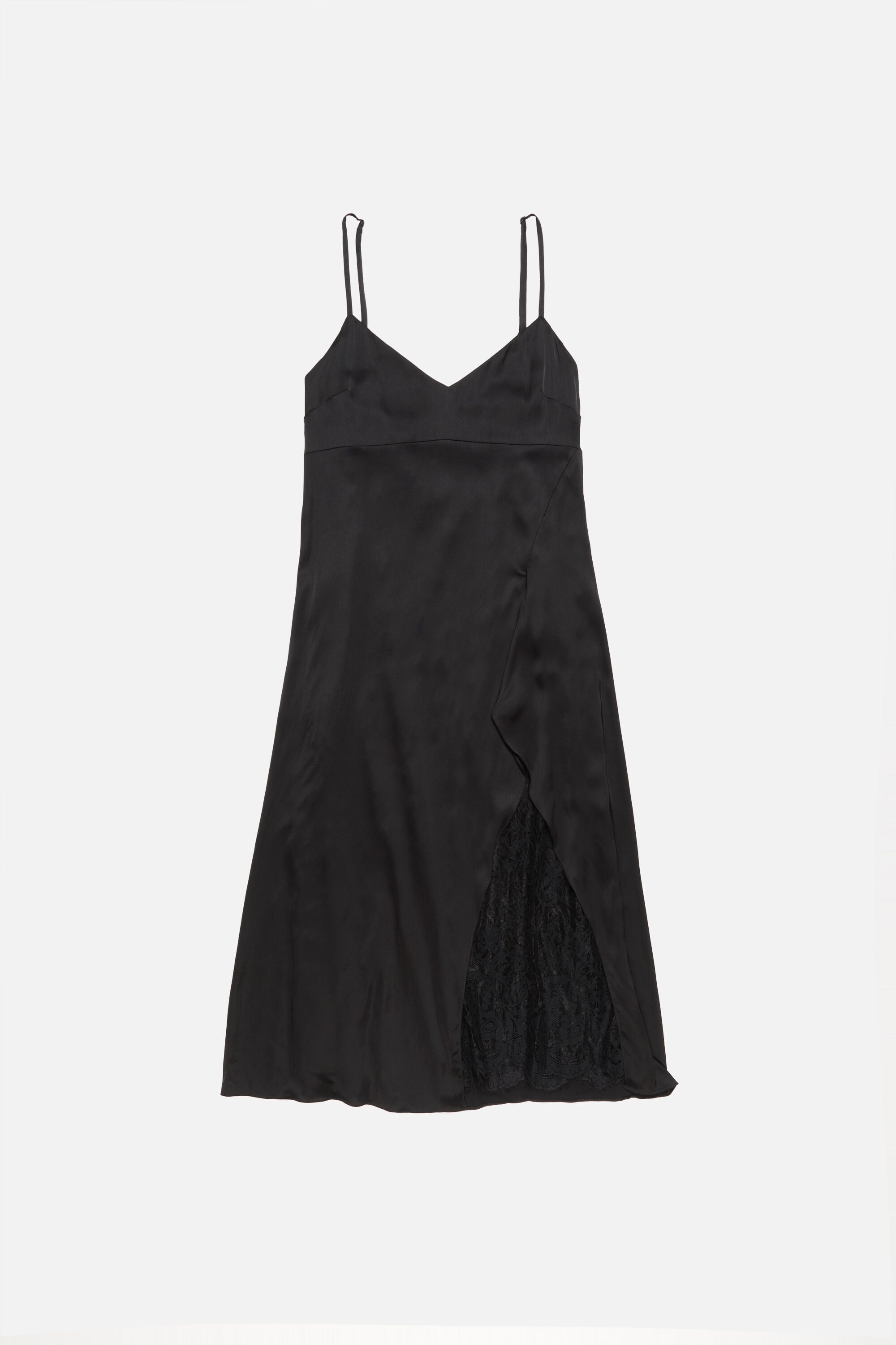 ACNE STUDIOS エンボスサテンワンピース Acne Studios - サテンドレス - ブラック