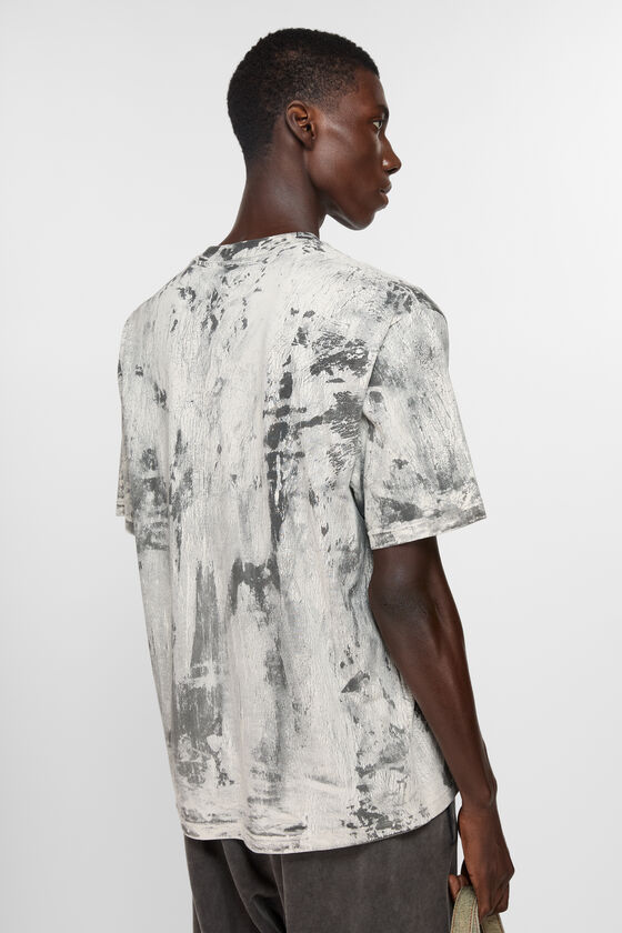 Acne Studios - T-shirt plaster print - Faded black 