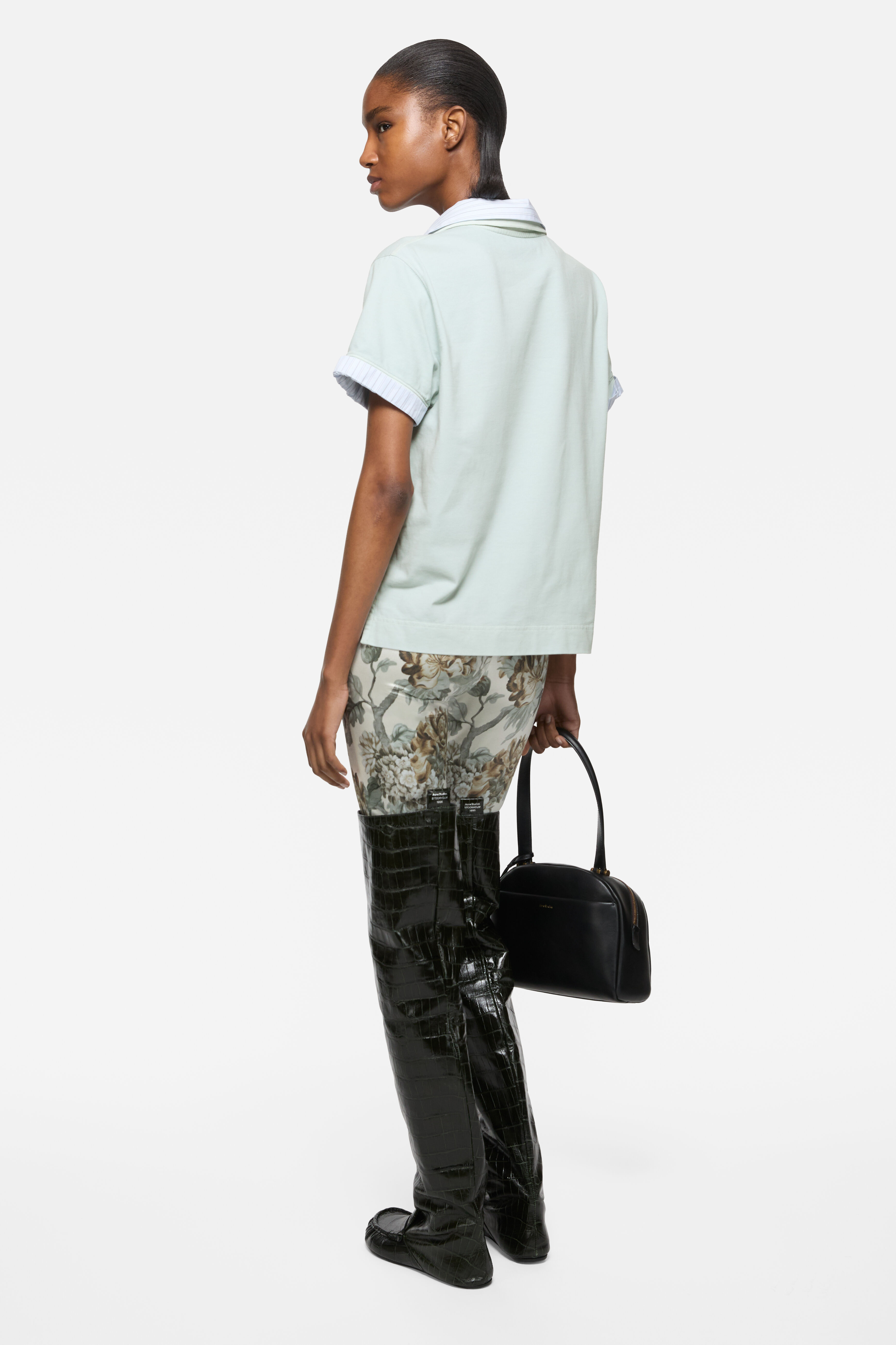 Acne Studios - ロゴ入りレイヤードポロシャツ - ライトブルー