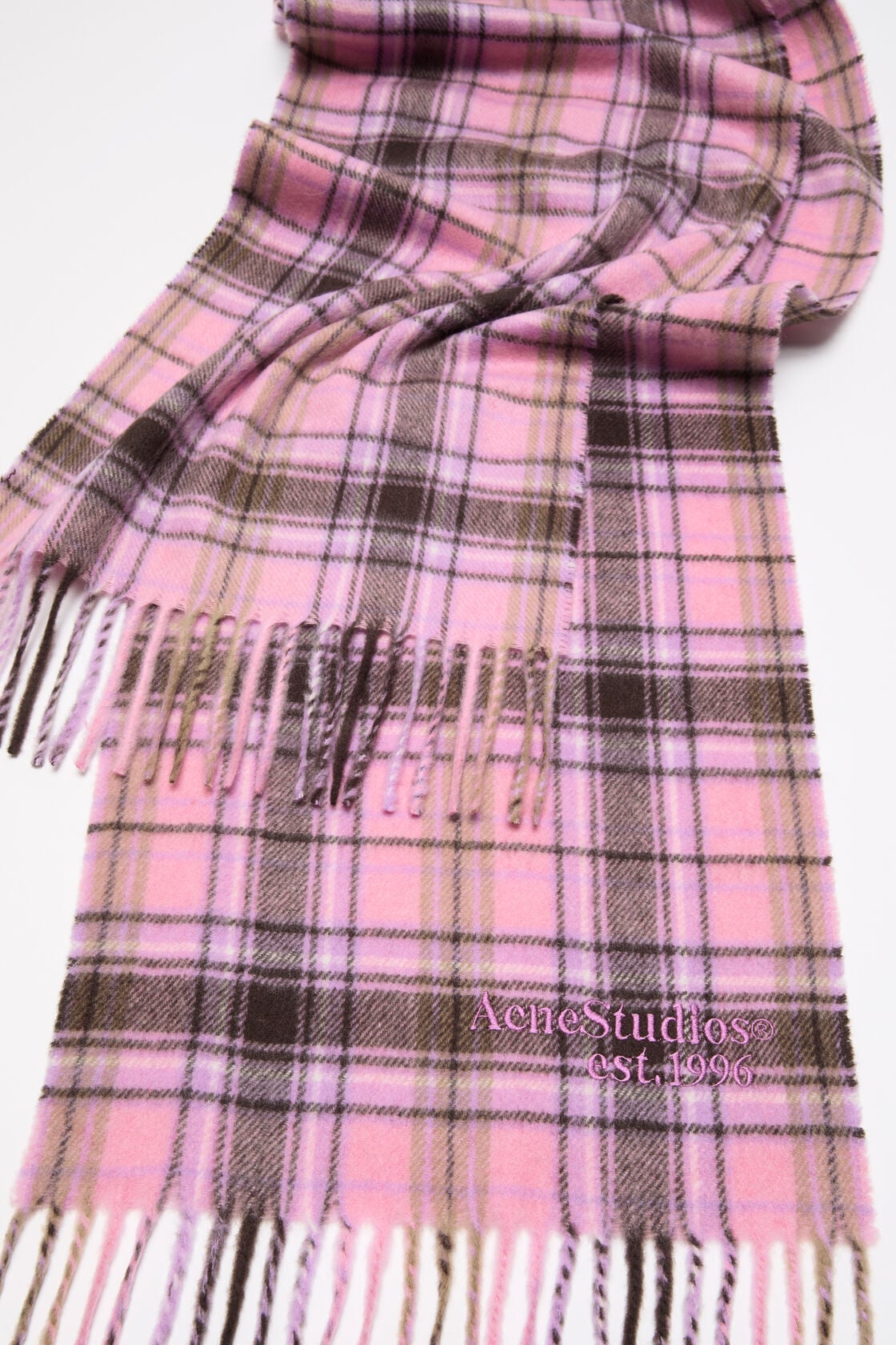 Cashmere scarf, Pink/black, 2000x