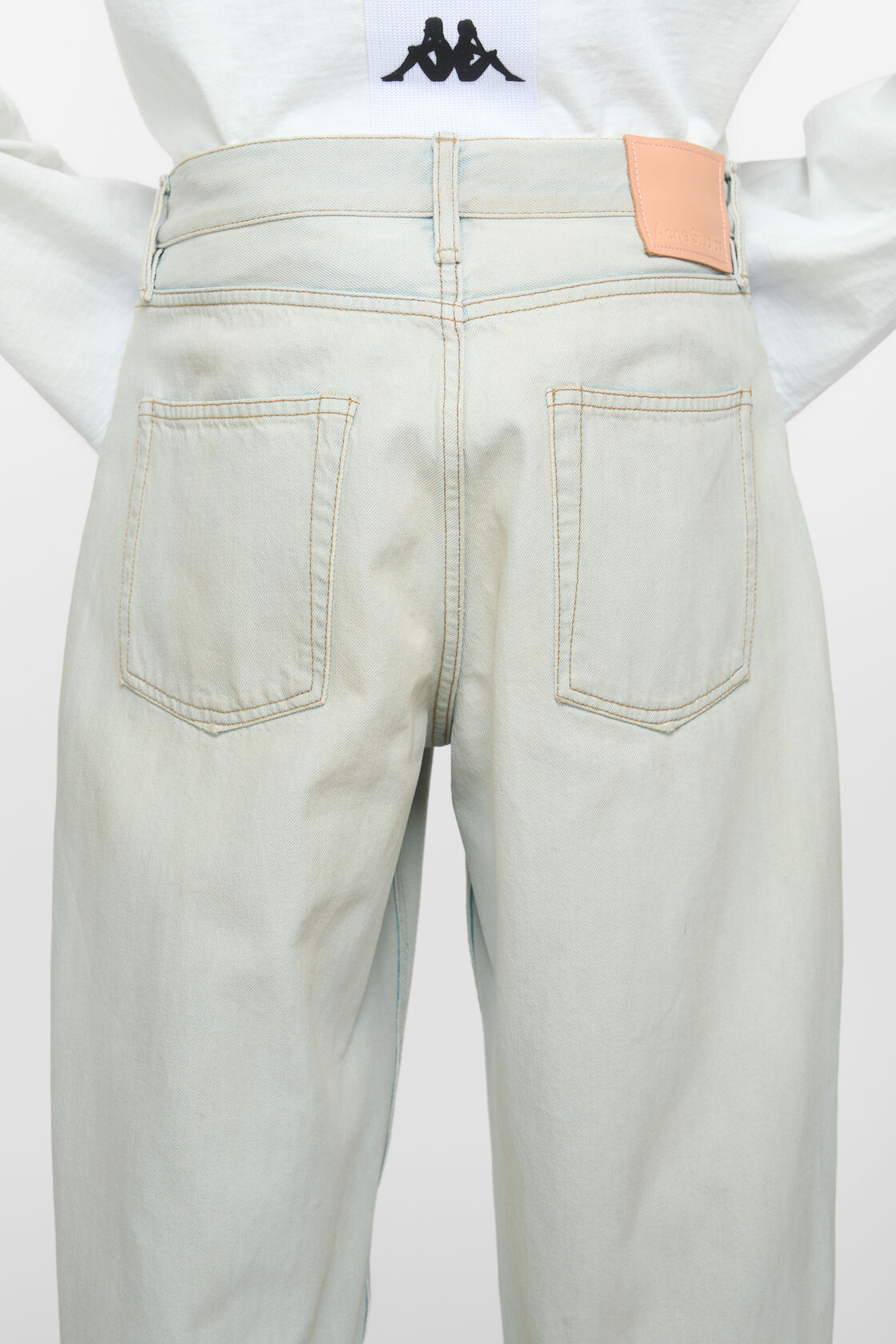 Loose fit jeans - 1981M Acne Studios x Kappa, Light blue/white, 2000x