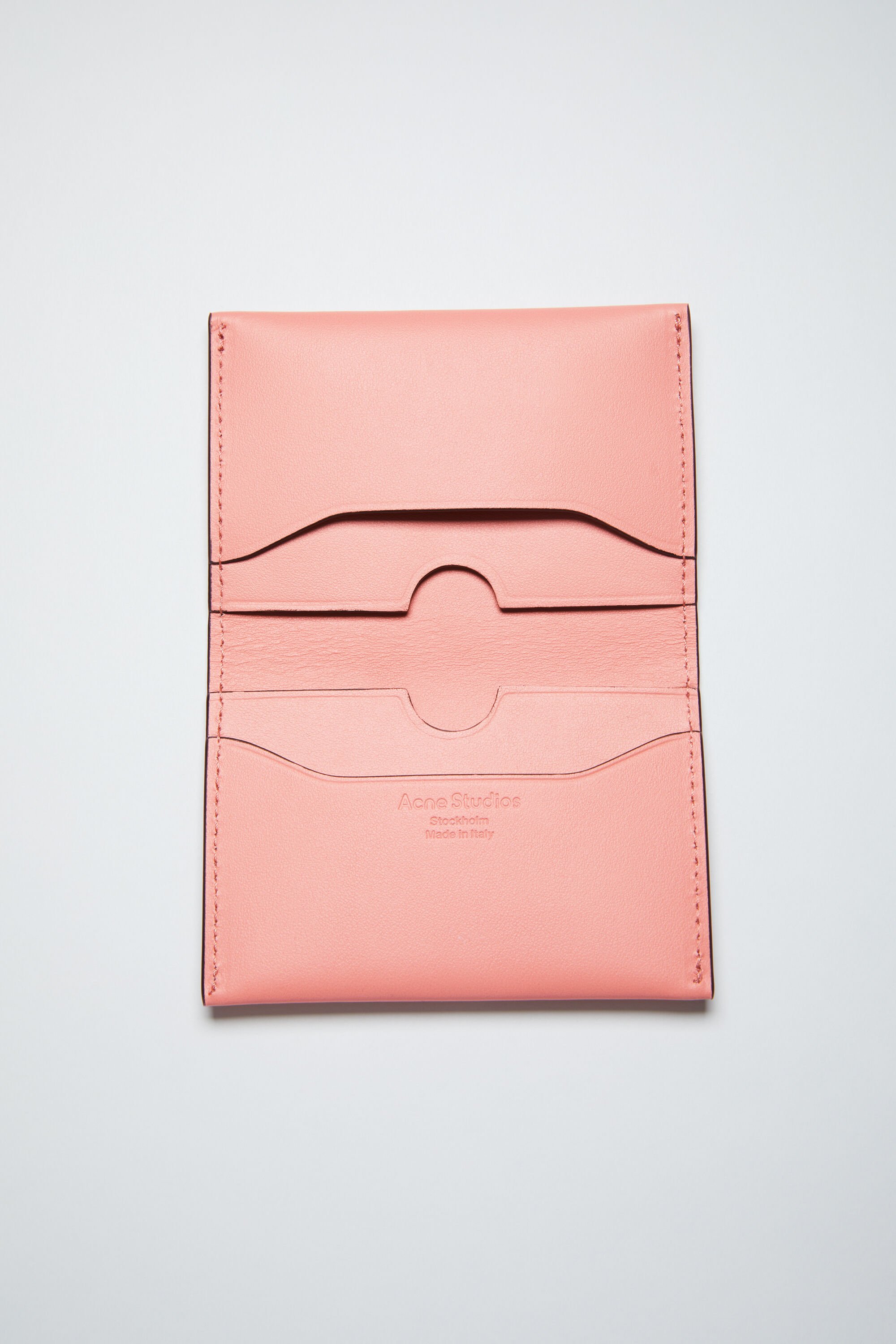 Acne Studios - Folded card holder - Salmon pink