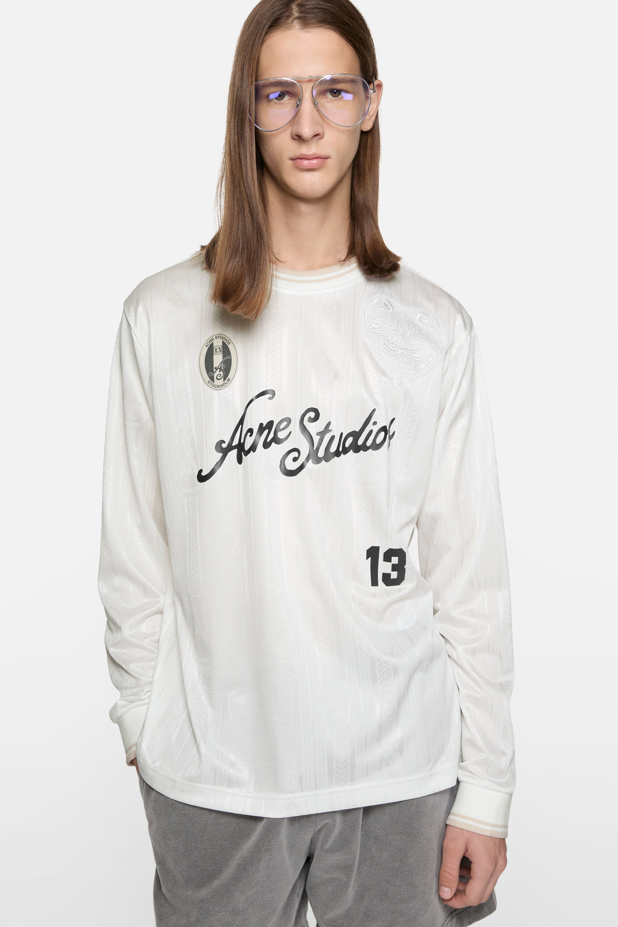 Acne Studios - Logo sports jersey top - White