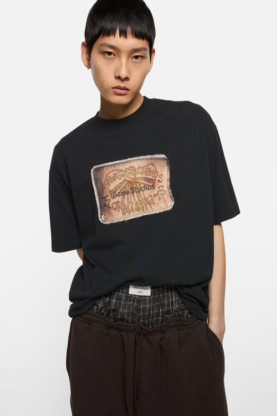 Acne Studios - ロゴTシャツ - フェイデッドブラック