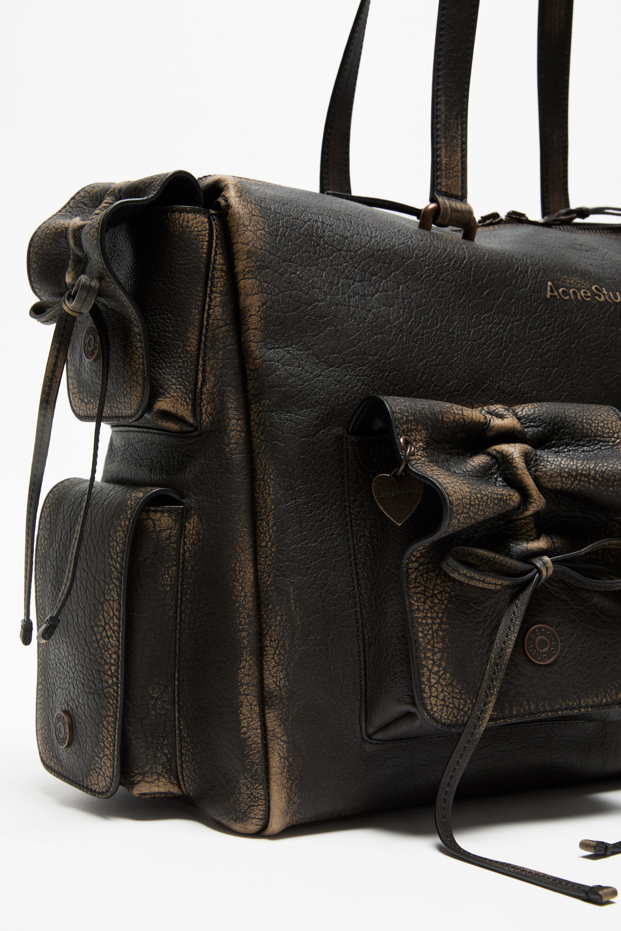 Acne Studios - Multipocket tote bag - Dark brown/beige