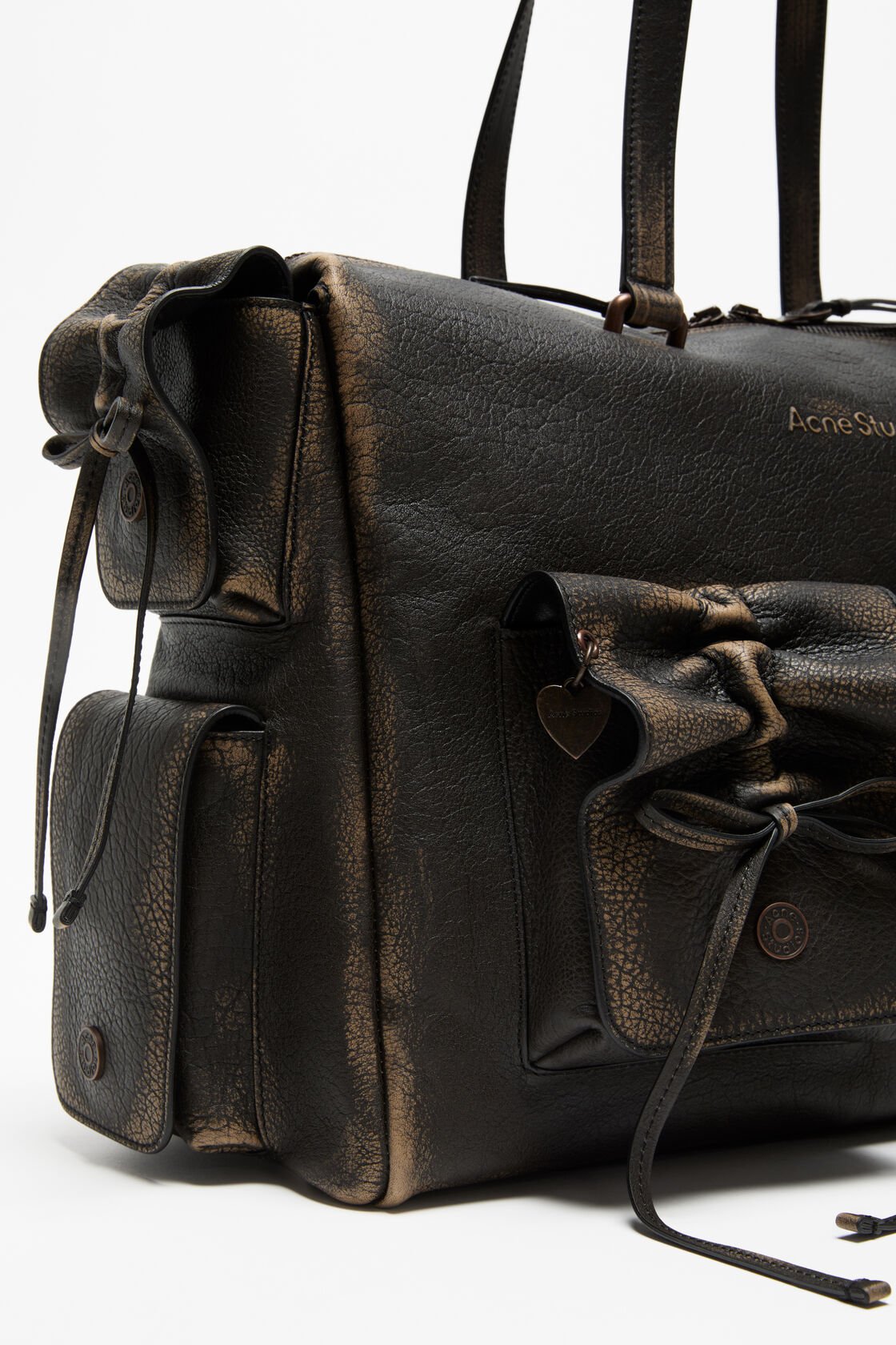 Multipocket tote bag, Dark brown/beige, 2000x