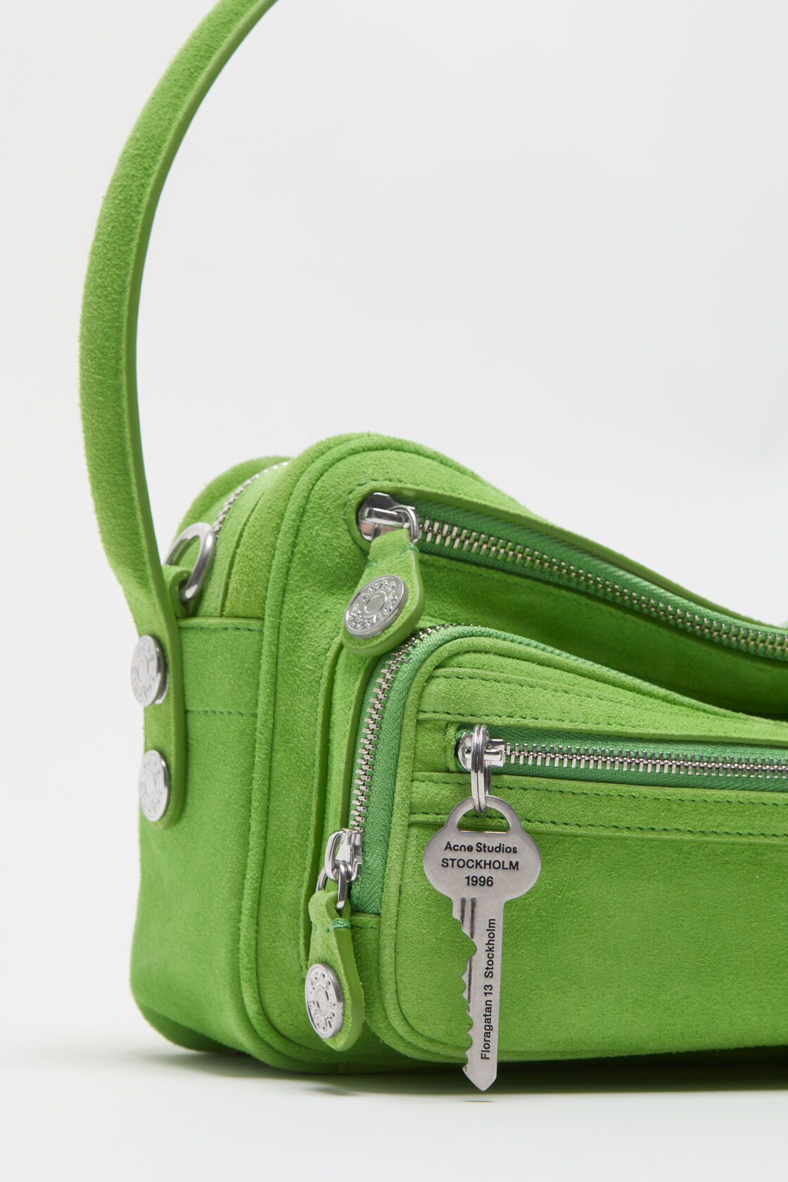 Camero Party Suede Bag, Apple green, 2000x