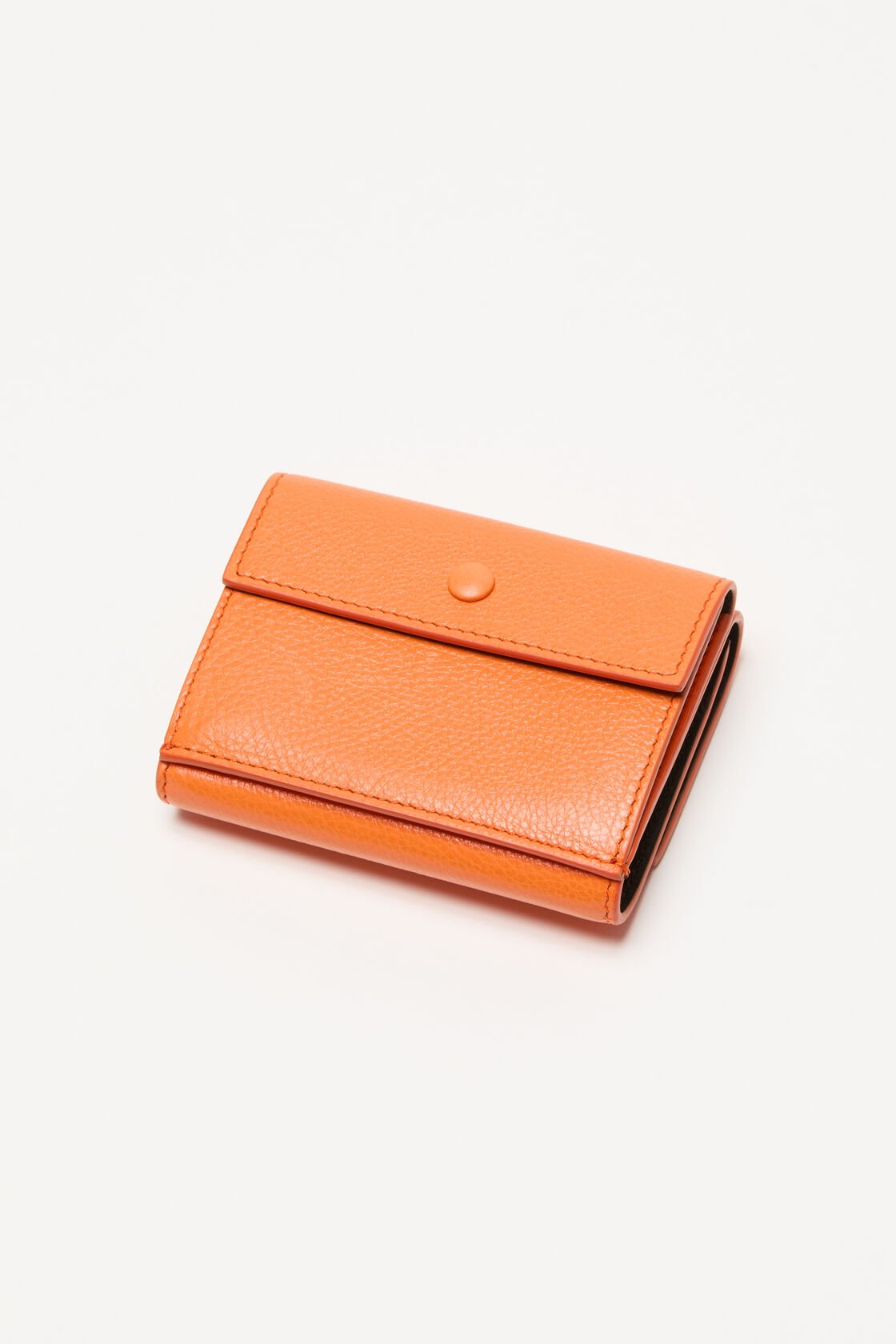 Trifold leather wallet, Pumpkin orange, 2000x